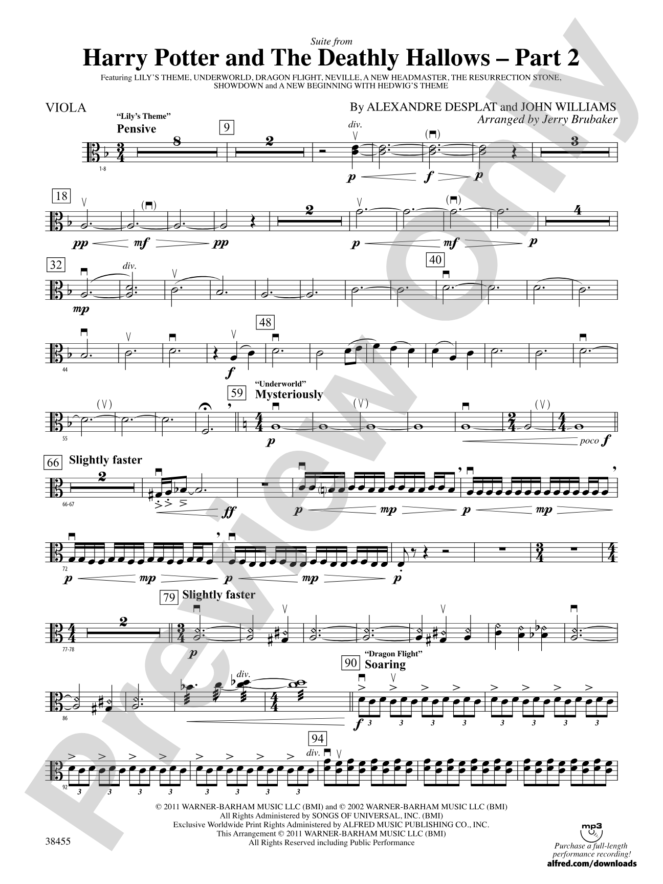 Harry Potter and the Deathly Hallows, Part 2, Suite from: Viola