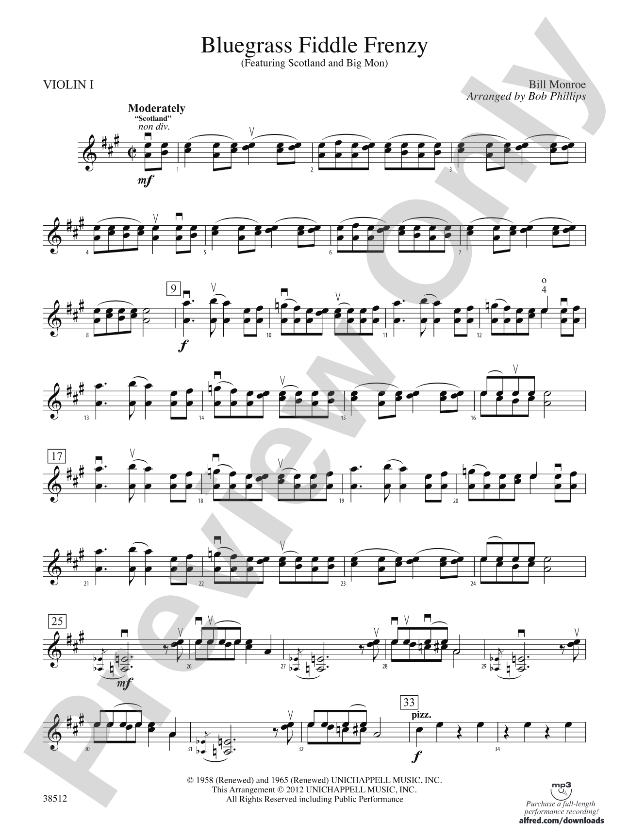 Bluegrass Fiddle Frenzy: 1st Violin