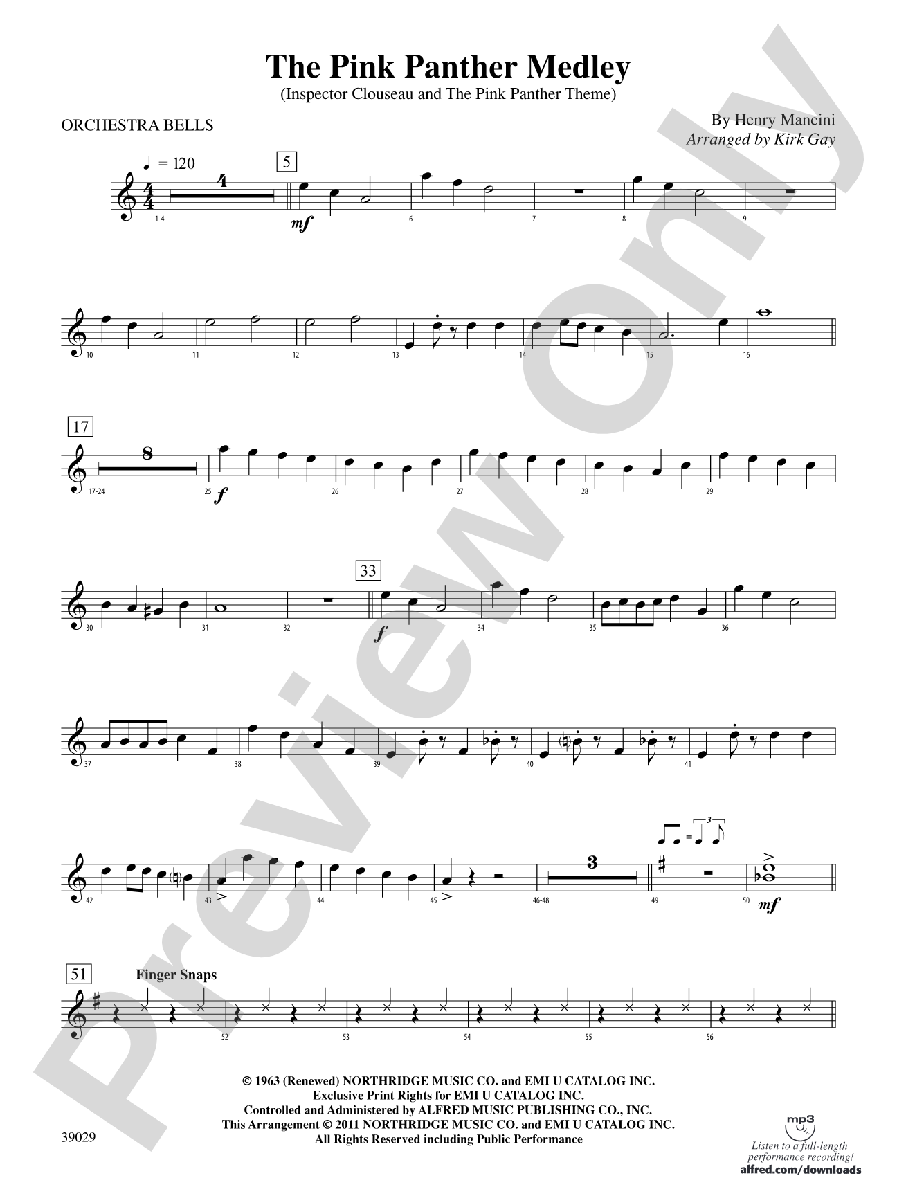 The Pink Panther Medley (Inspector Clouseau and The Pink Panther Theme): Bells