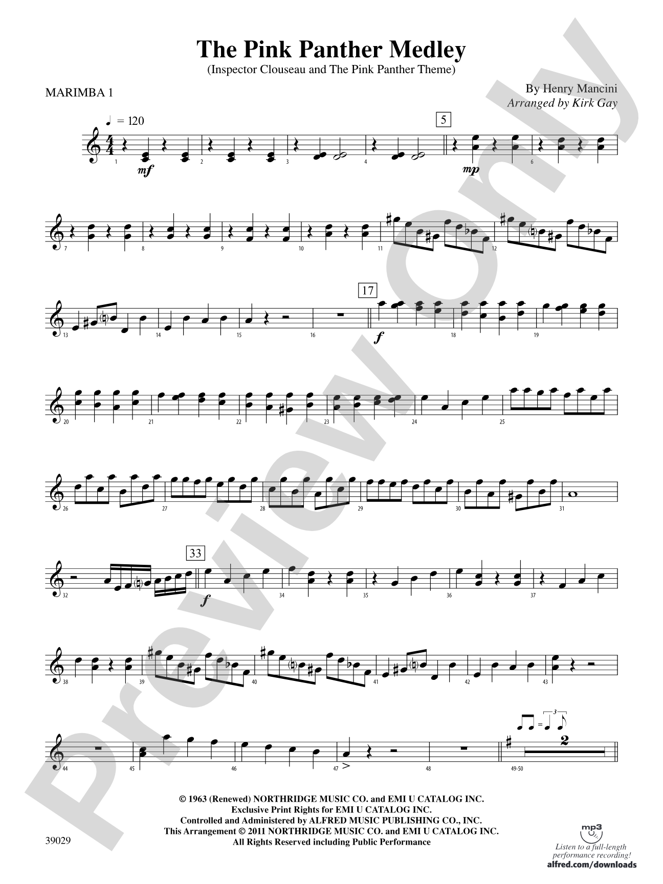 The Pink Panther Medley (Inspector Clouseau and The Pink Panther Theme): Mallets