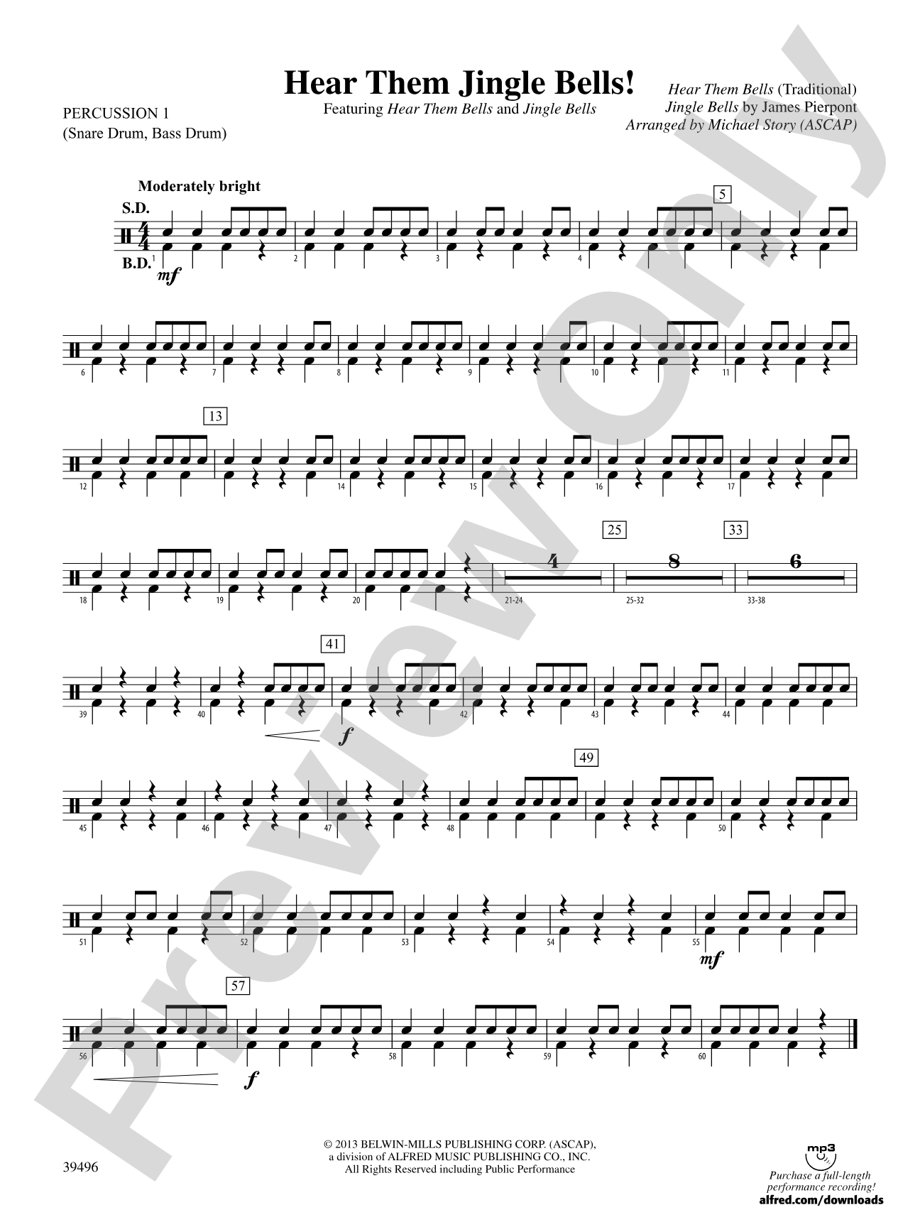 Hear Them Jingle Bells!: 1st Percussion