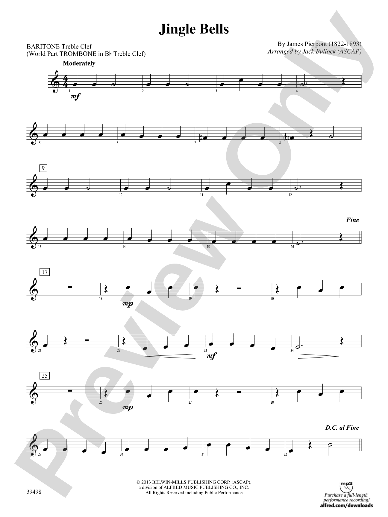 Jingle Bells: Baritone T.C.