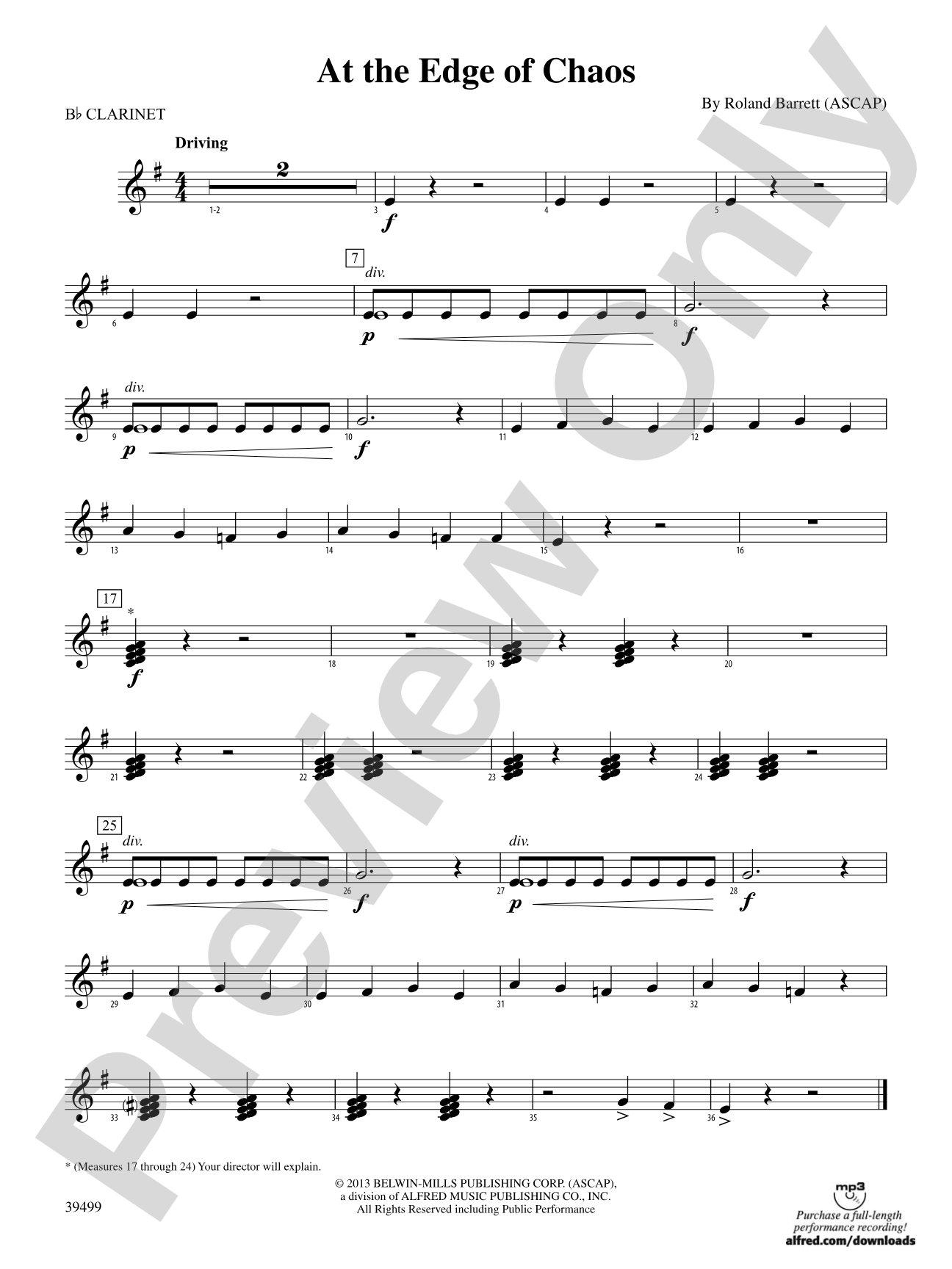 At the Edge of Chaos: 1st B-flat Clarinet