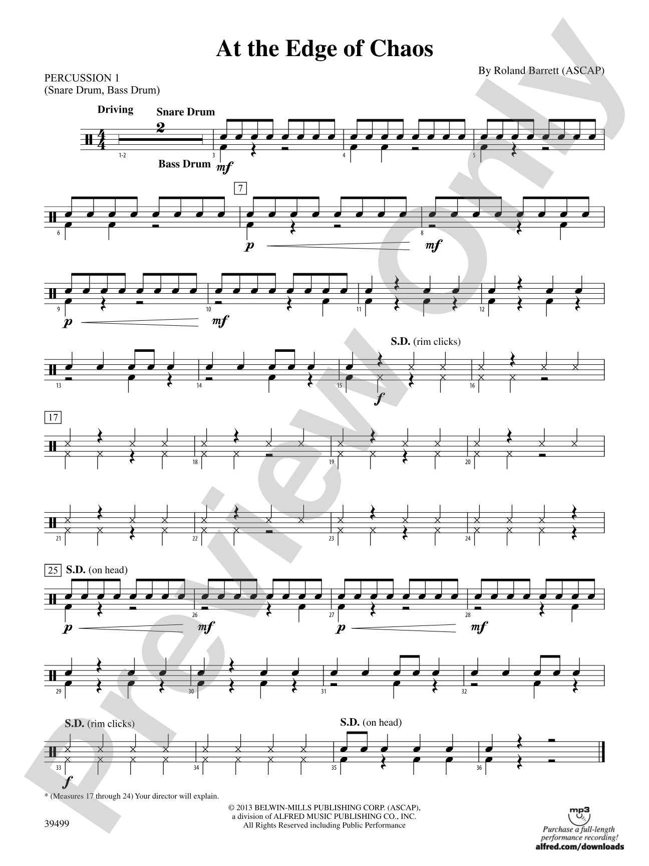 At the Edge of Chaos: 1st Percussion