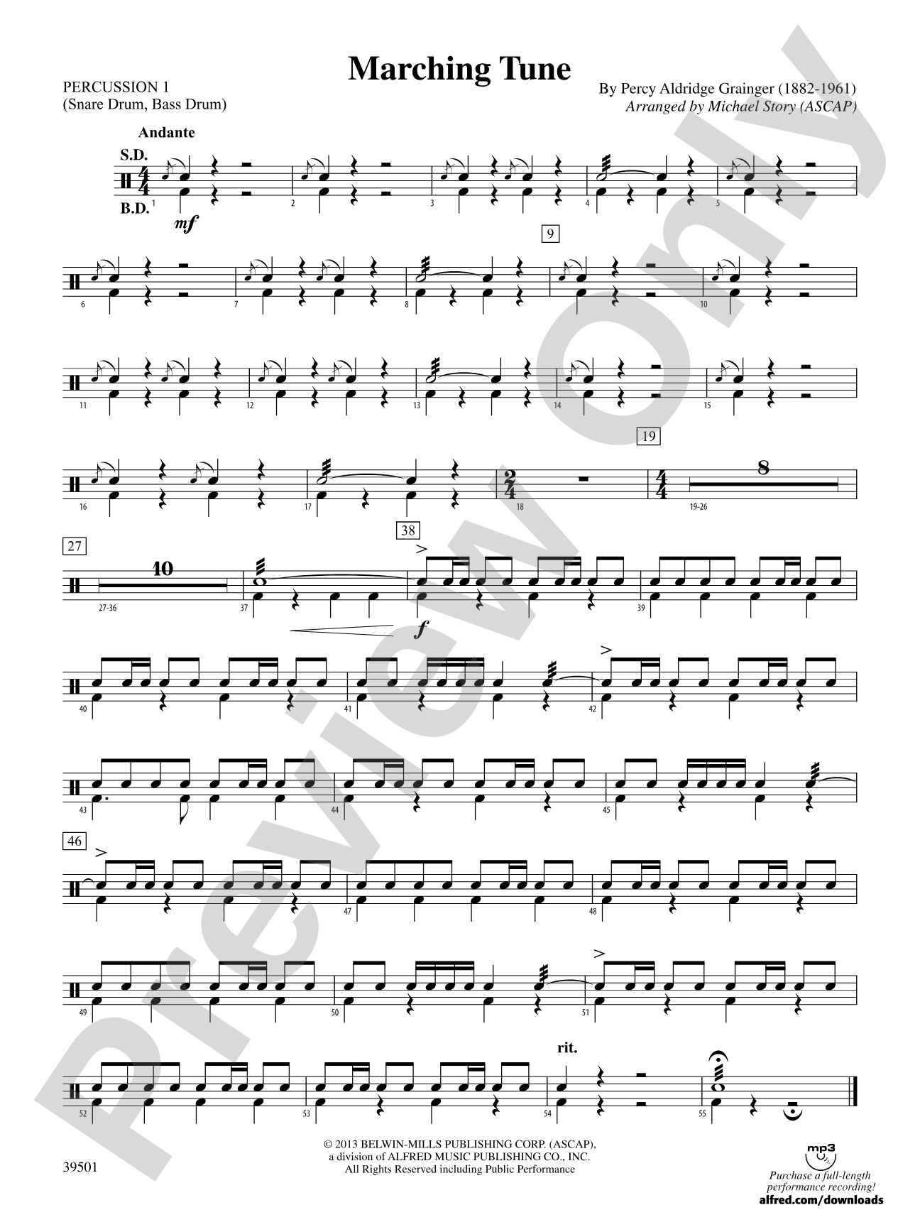Marching Tune: 1st Percussion