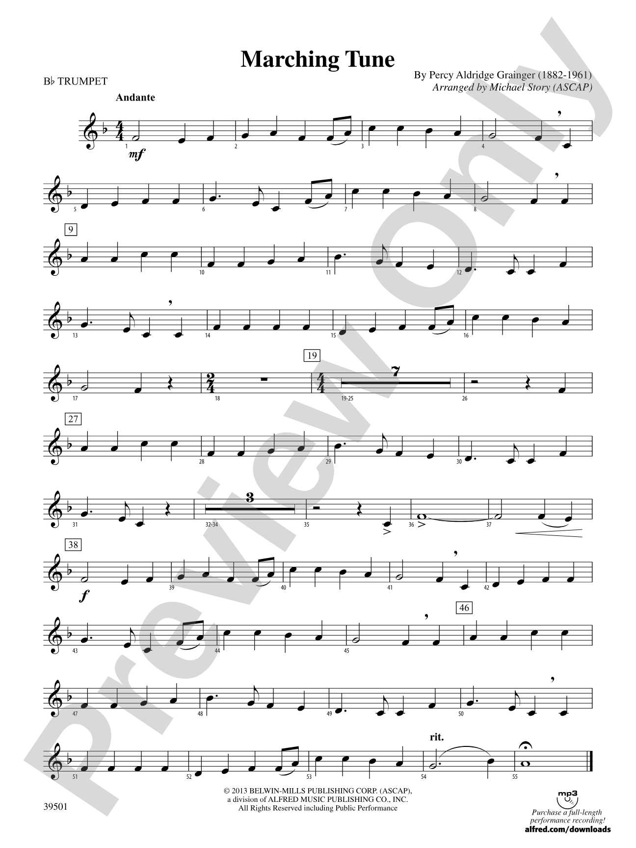 Marching Tune: 1st B-flat Trumpet