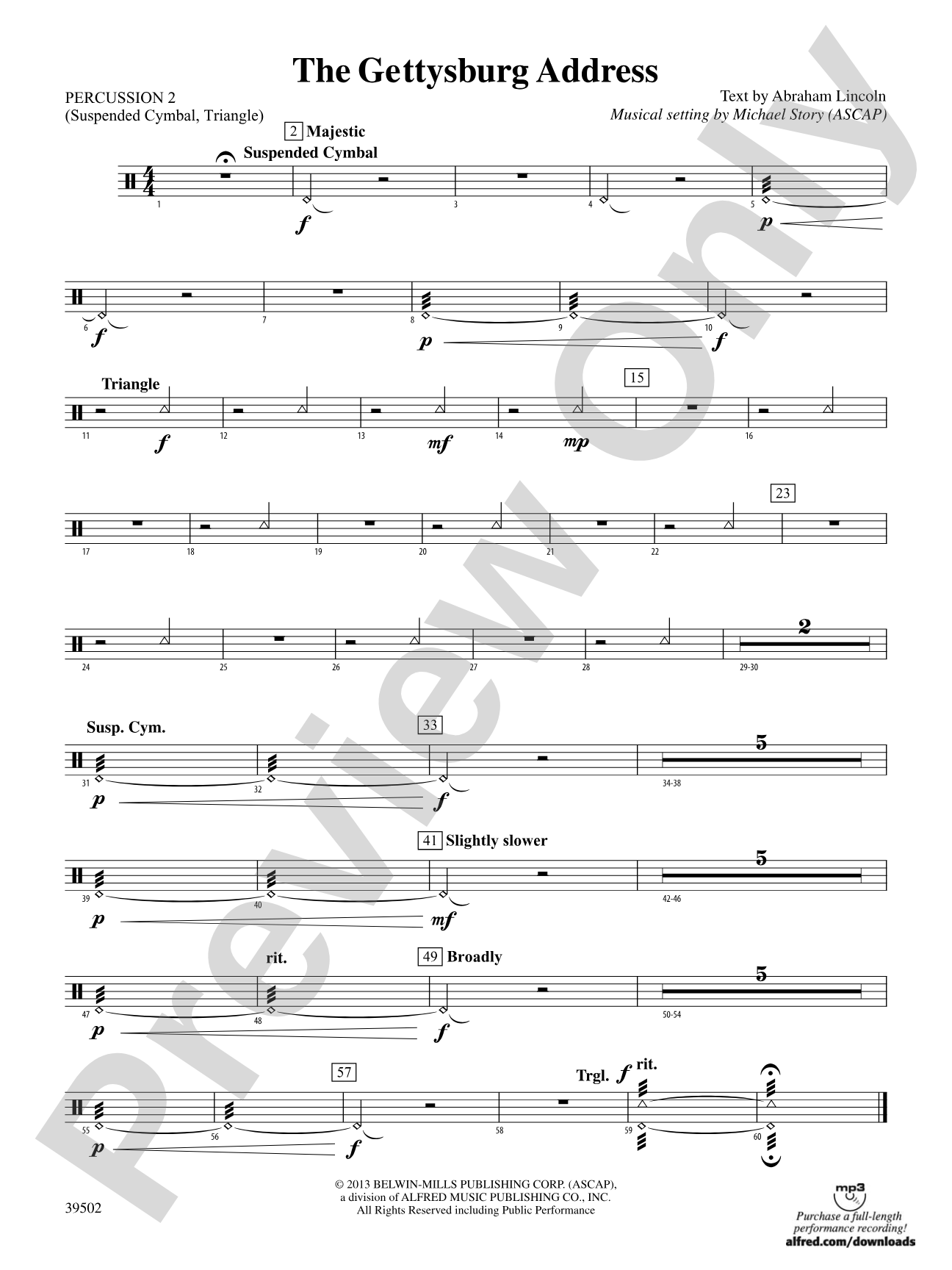 The Gettysburg Address: 2nd Percussion