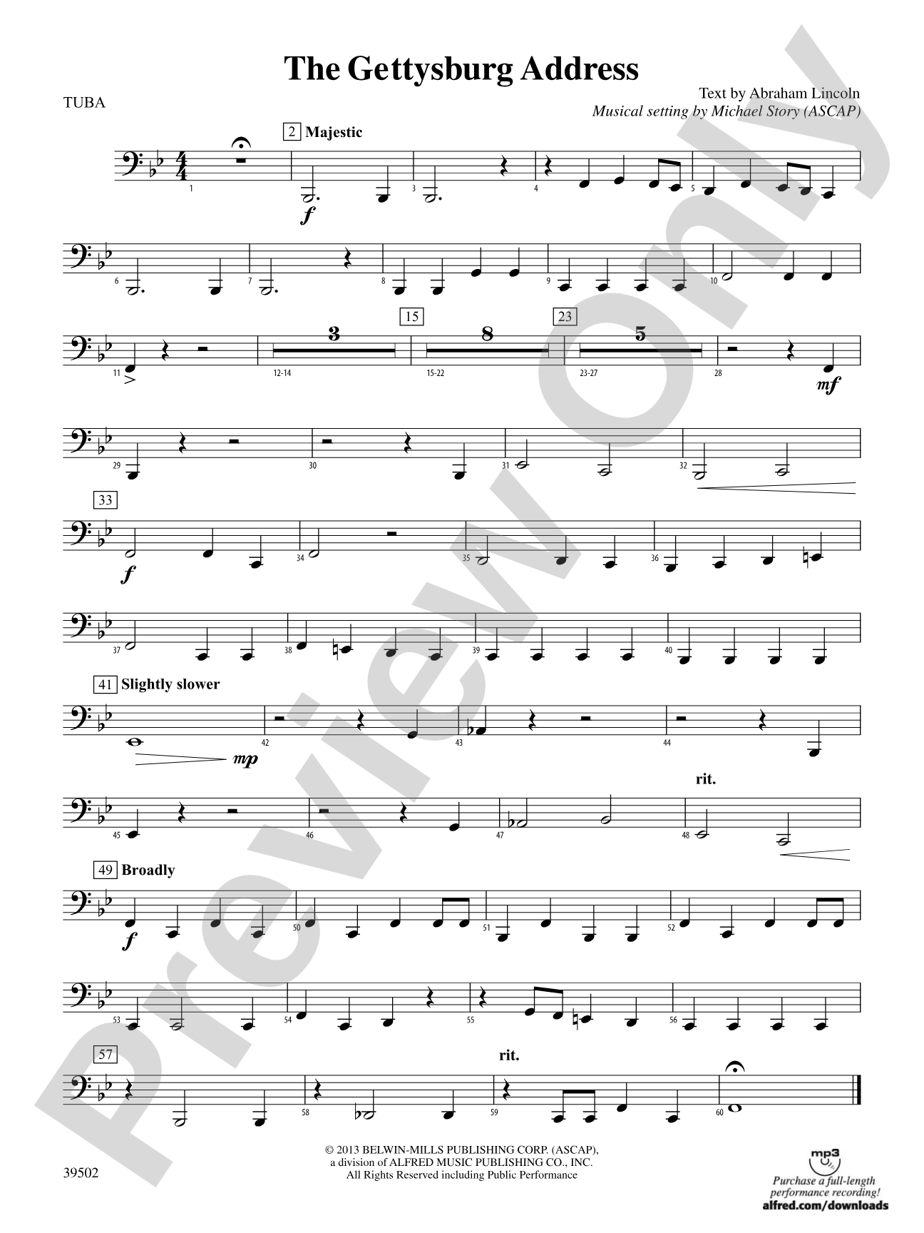 The Gettysburg Address: Tuba