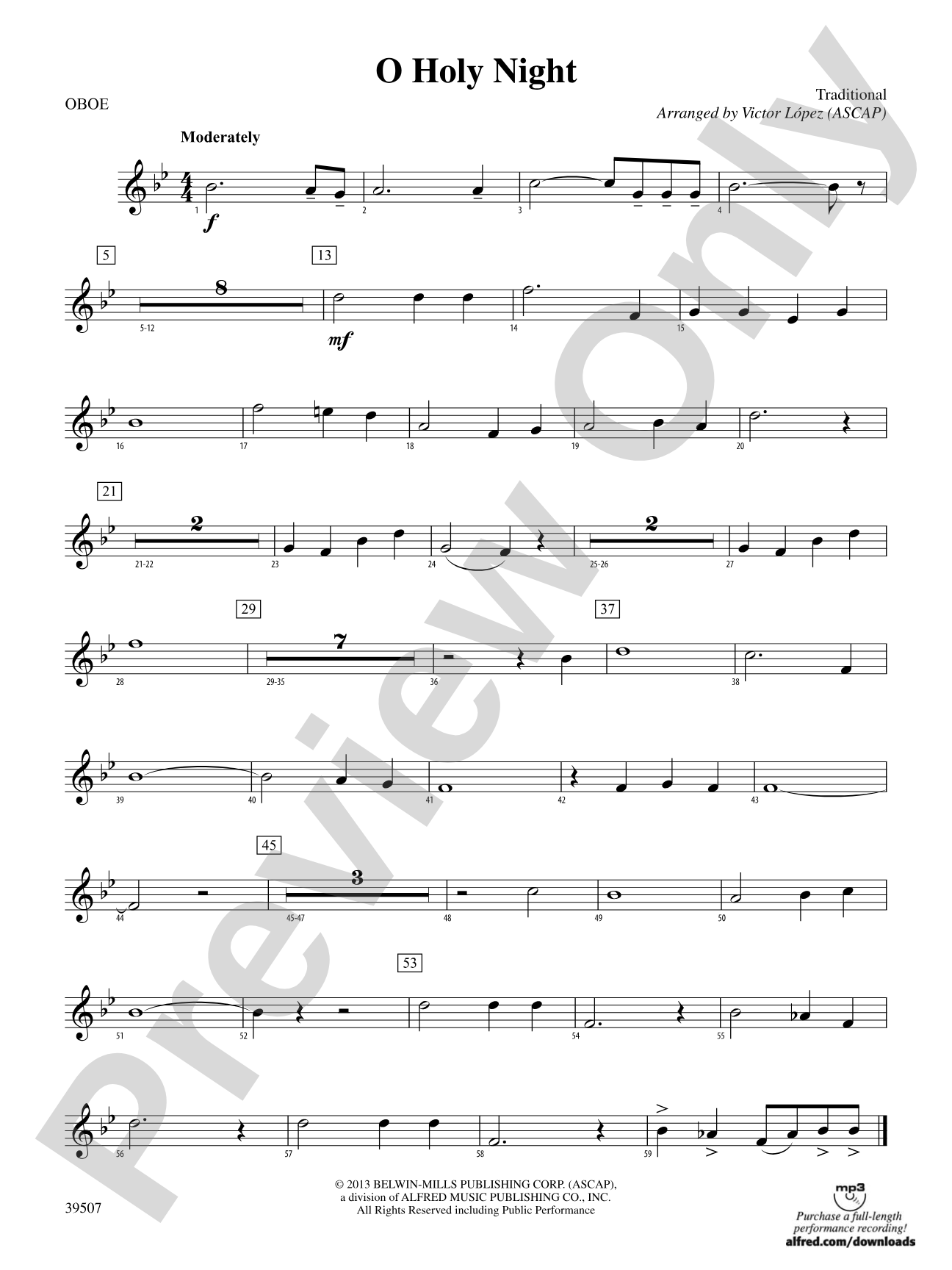 O Holy Night: Oboe