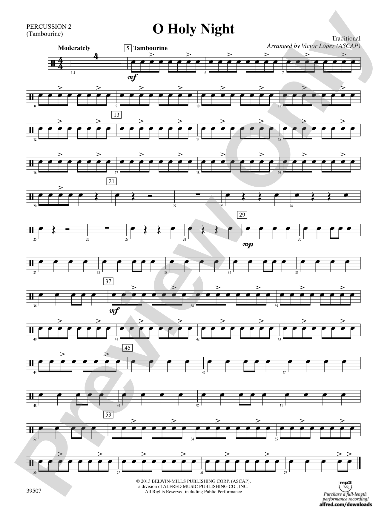 O Holy Night: 2nd Percussion