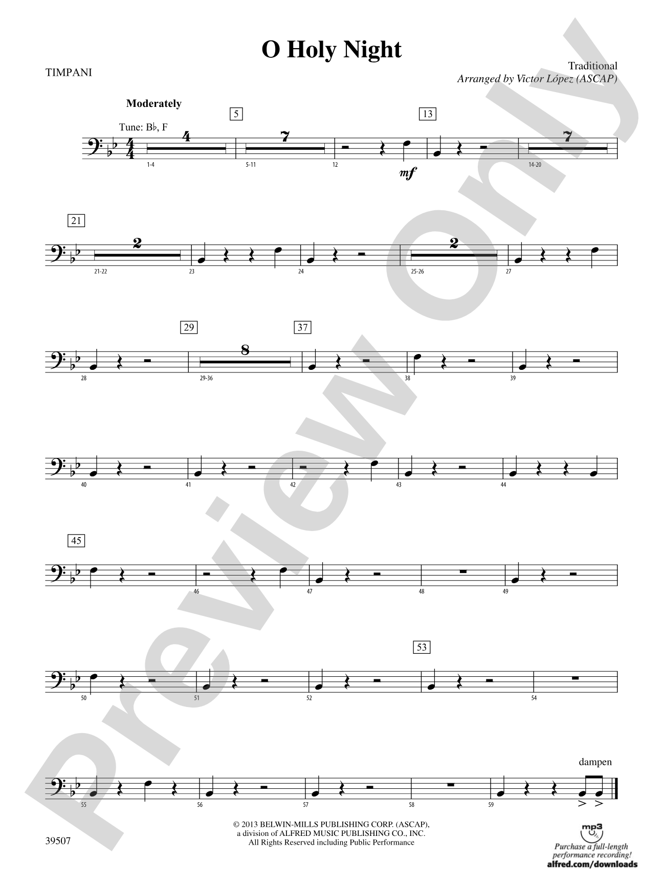 O Holy Night: Timpani