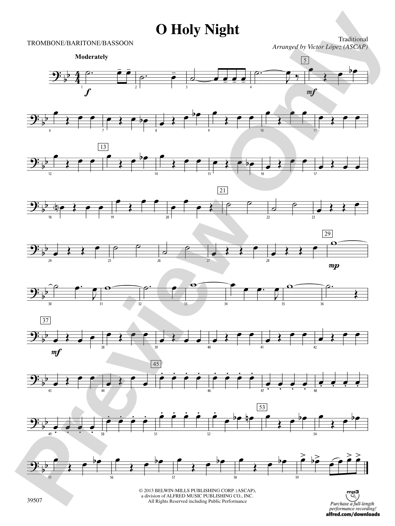 O Holy Night: 1st Trombone