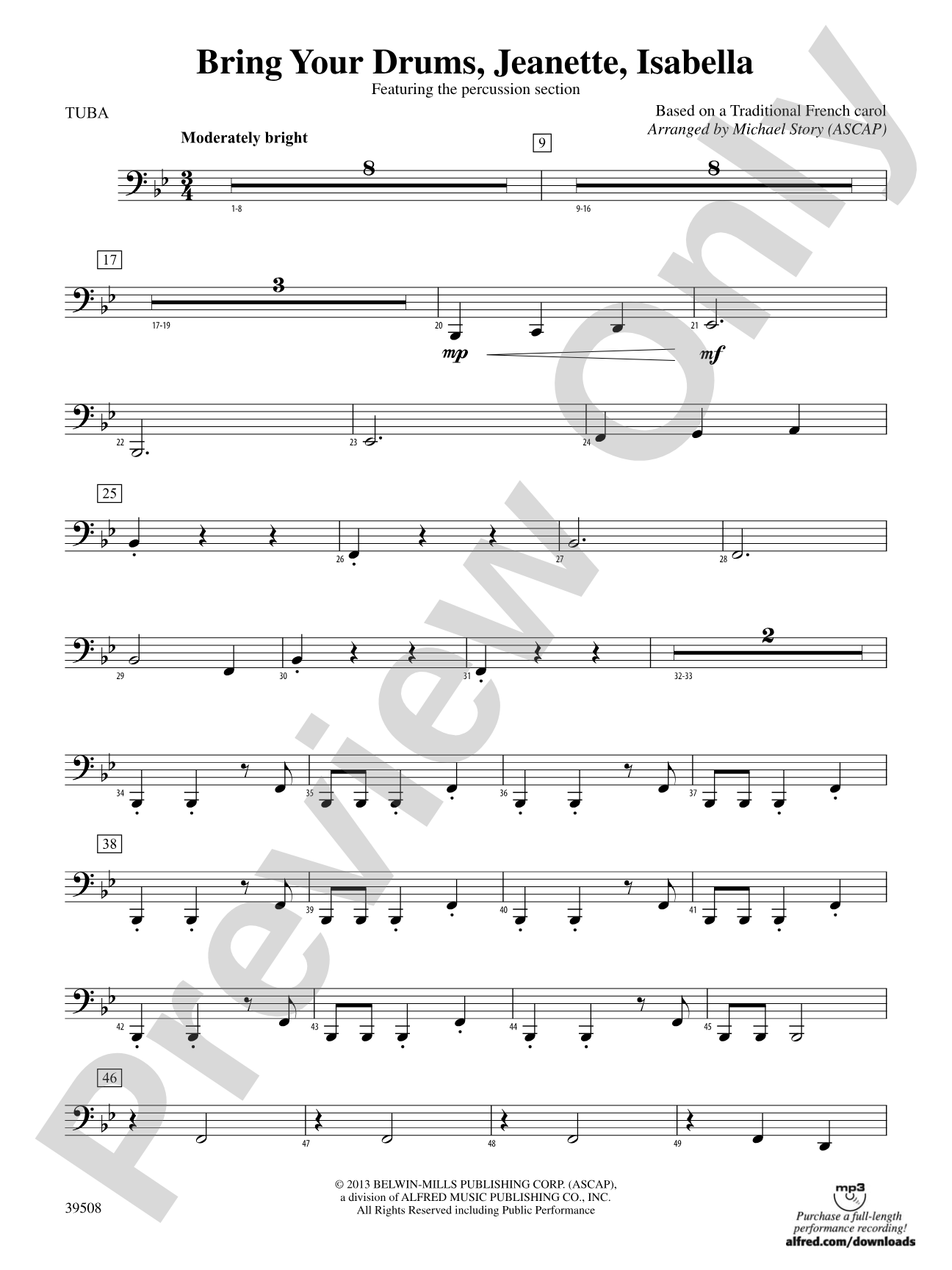 Bring Your Drums, Jeanette, Isabella: Tuba