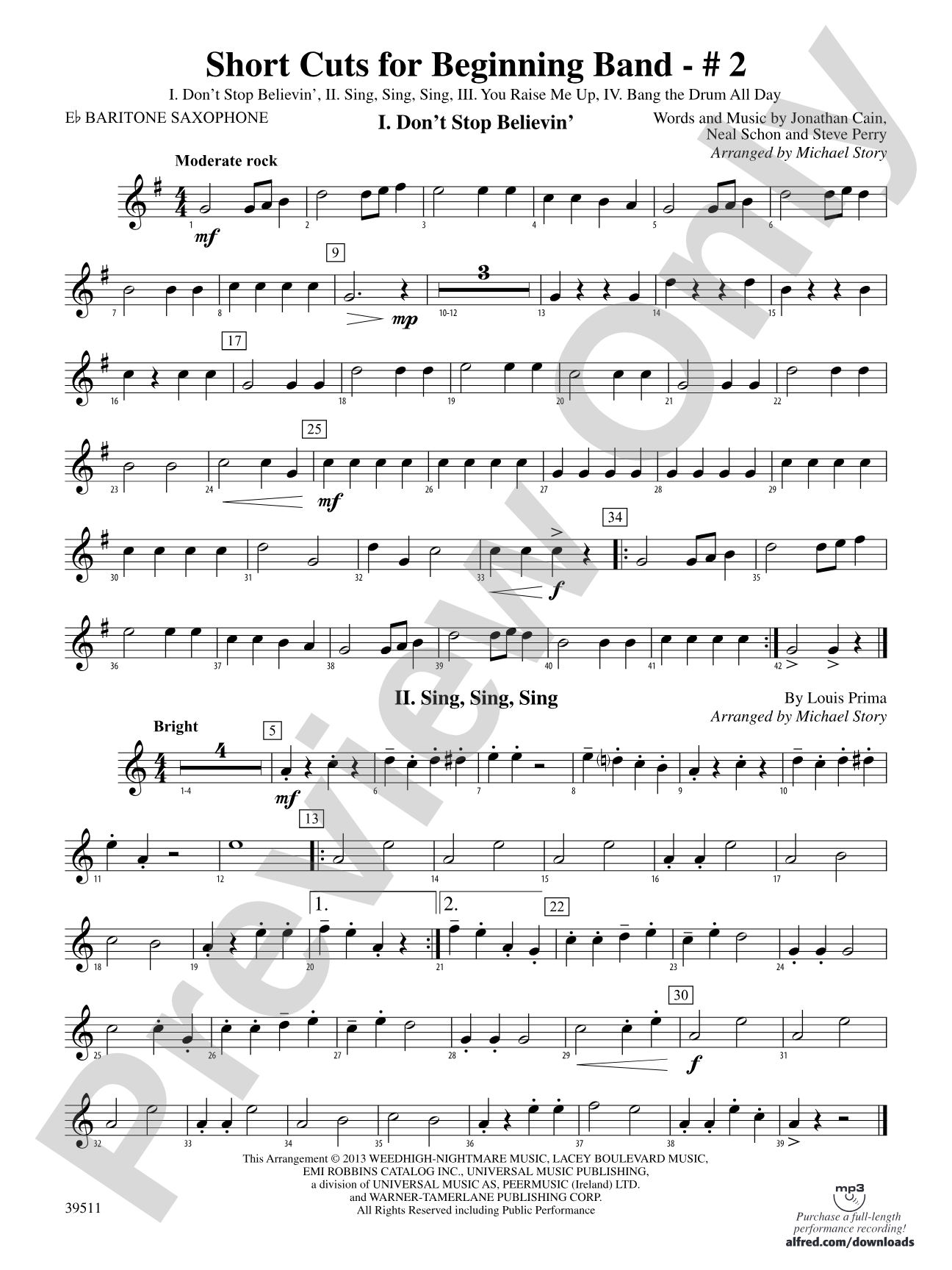 Short Cuts for Beginning Band -- #2: E-flat Baritone Saxophone