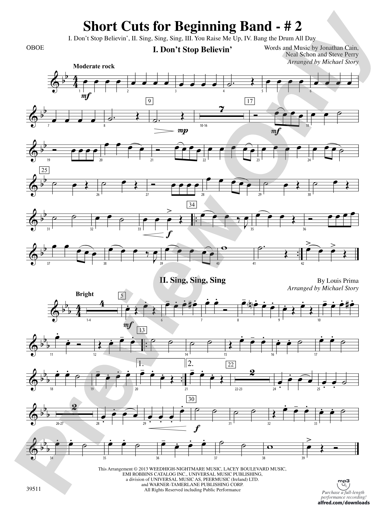 Short Cuts for Beginning Band -- #2: Oboe