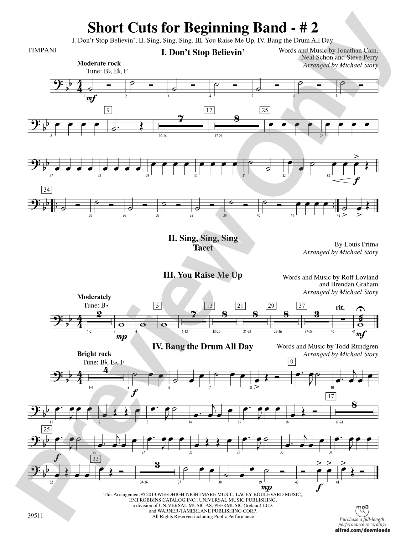 Short Cuts for Beginning Band -- #2: Timpani