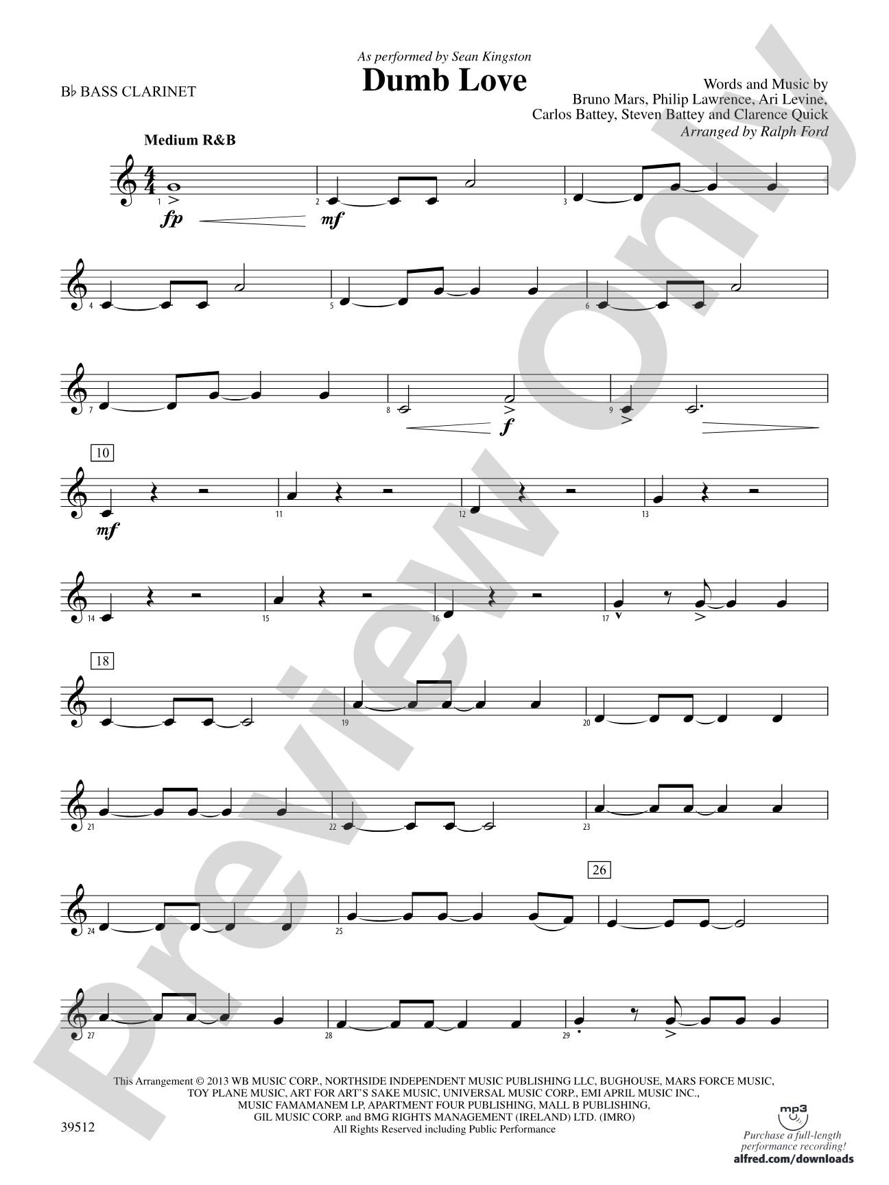 Dumb Love: B-flat Bass Clarinet