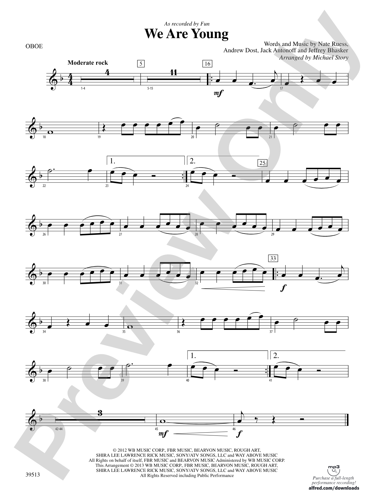 We Are Young: Oboe