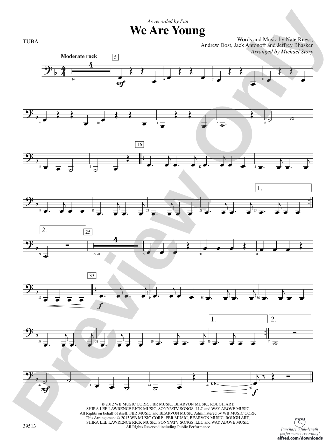 We Are Young: Tuba
