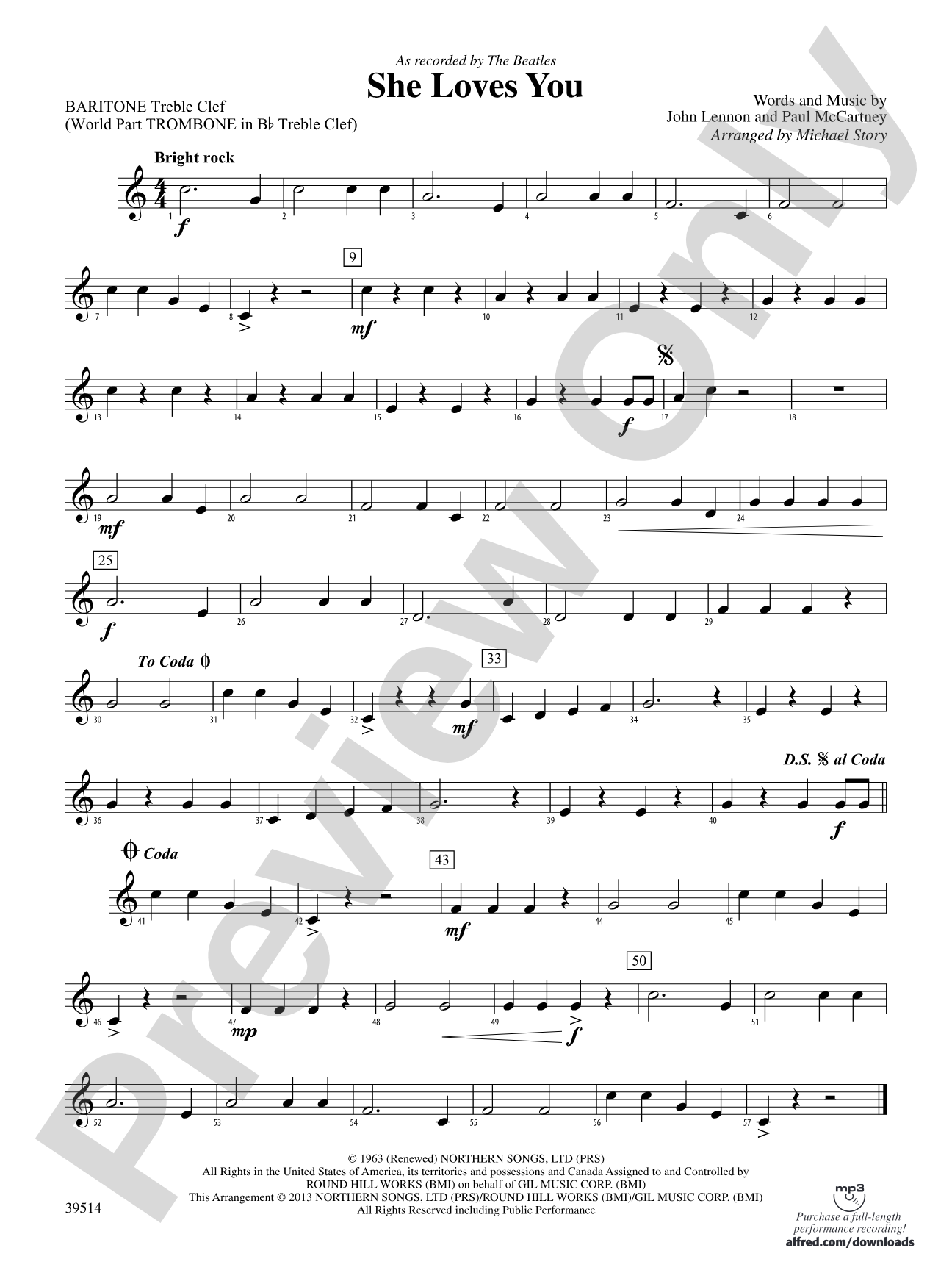 She Loves You: Baritone T.C.