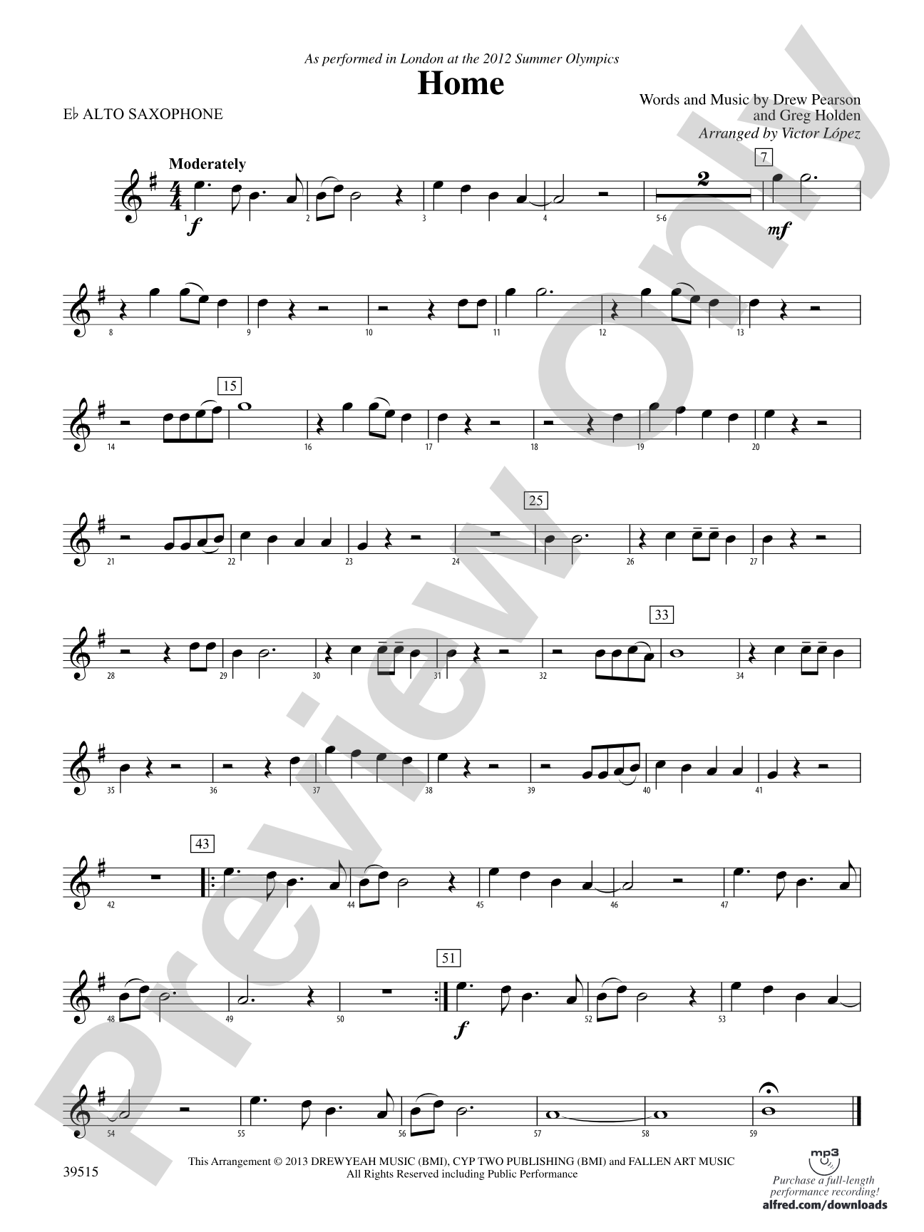 Home: E-flat Alto Saxophone