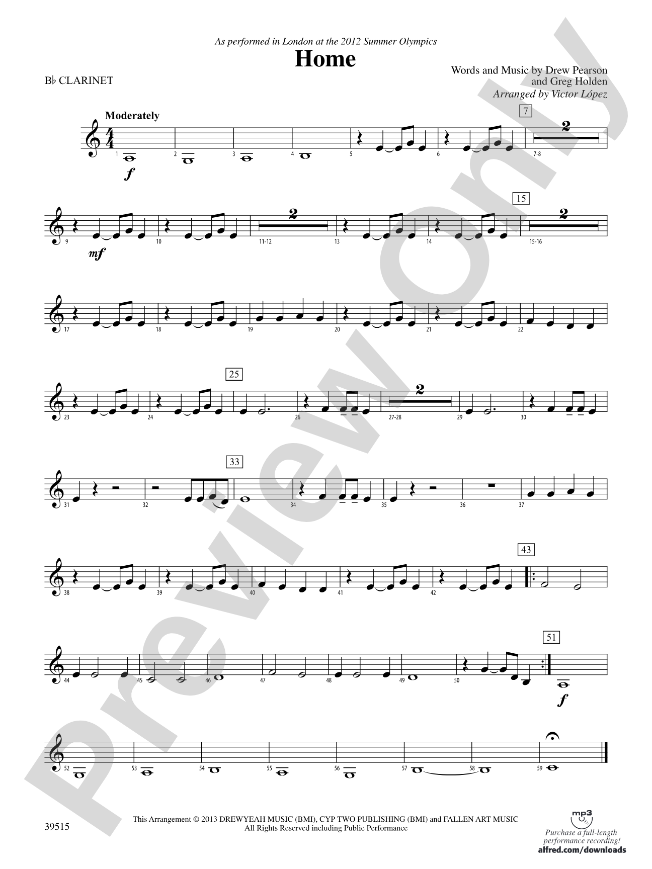 Home: 1st B-flat Clarinet
