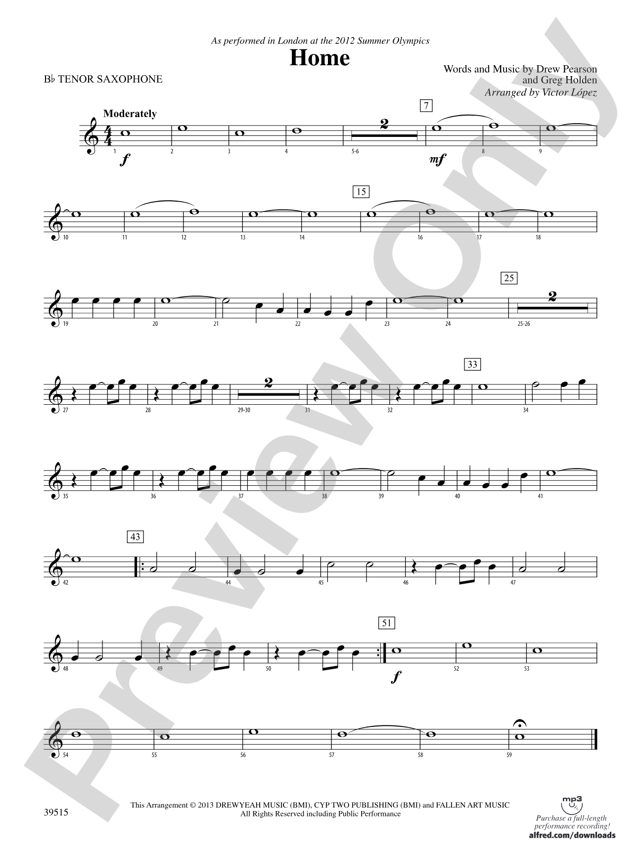Home: B-flat Tenor Saxophone