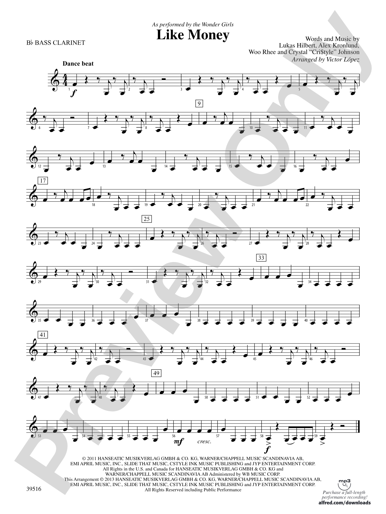 Like Money: B-flat Bass Clarinet