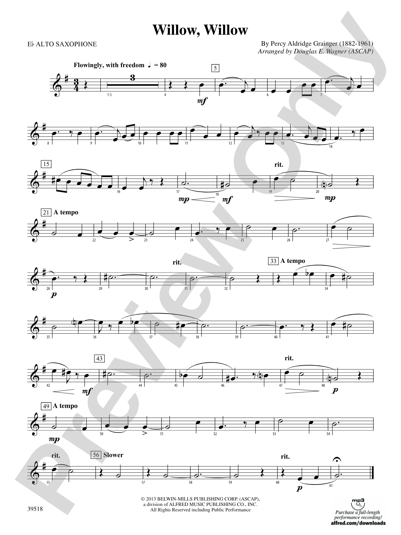 Willow, Willow: E-flat Alto Saxophone