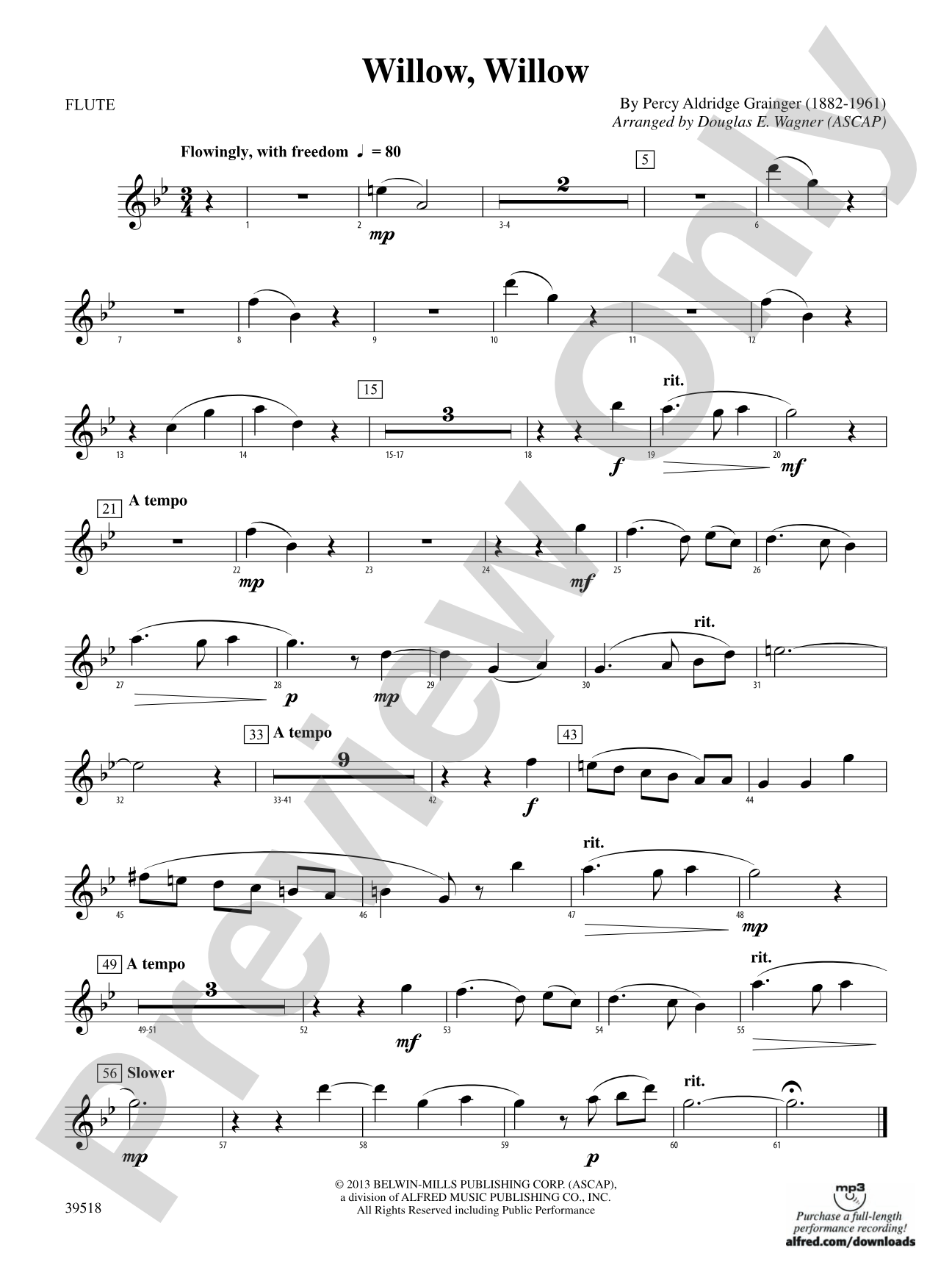 Willow, Willow: Flute