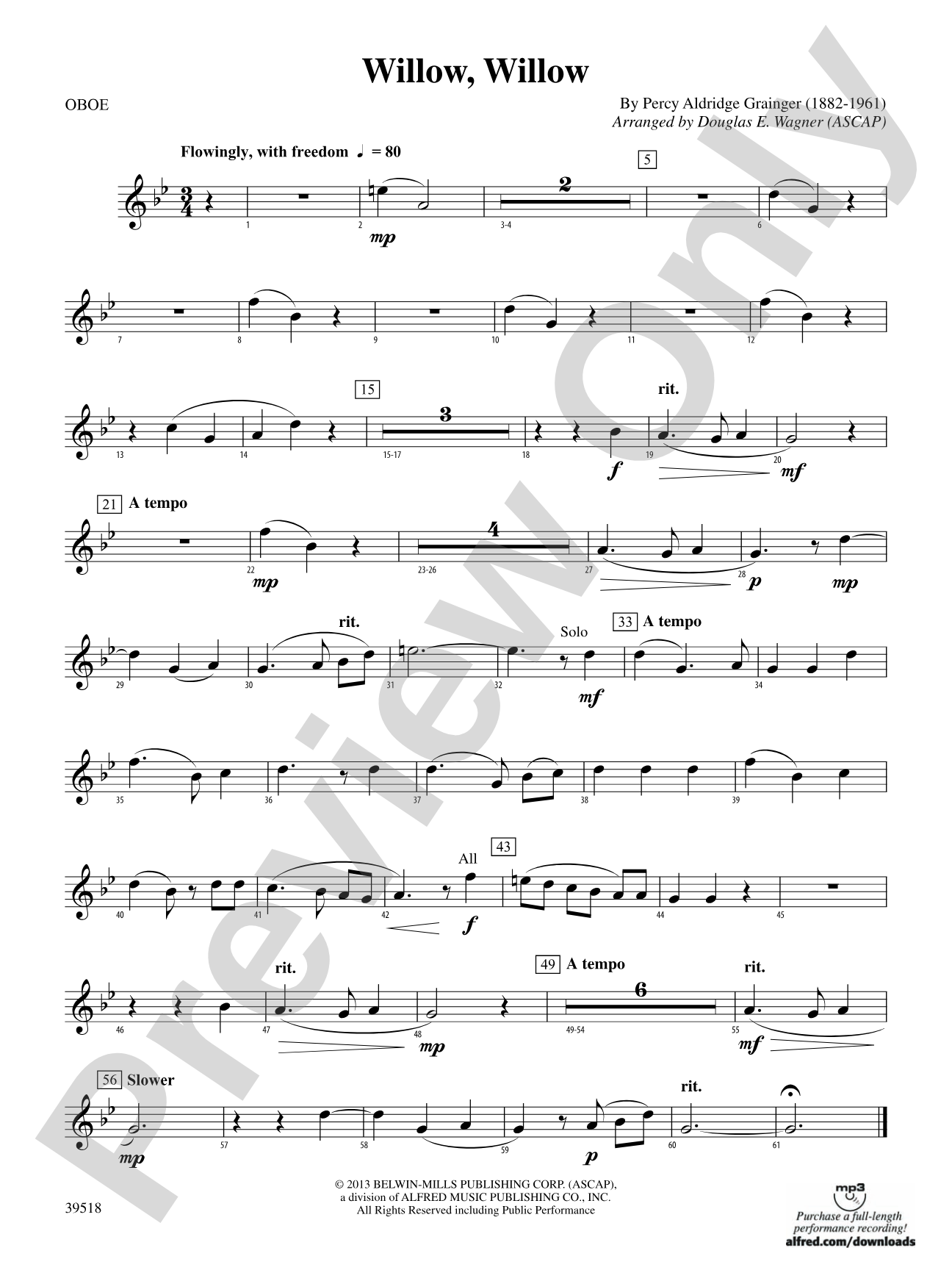 Willow, Willow: Oboe