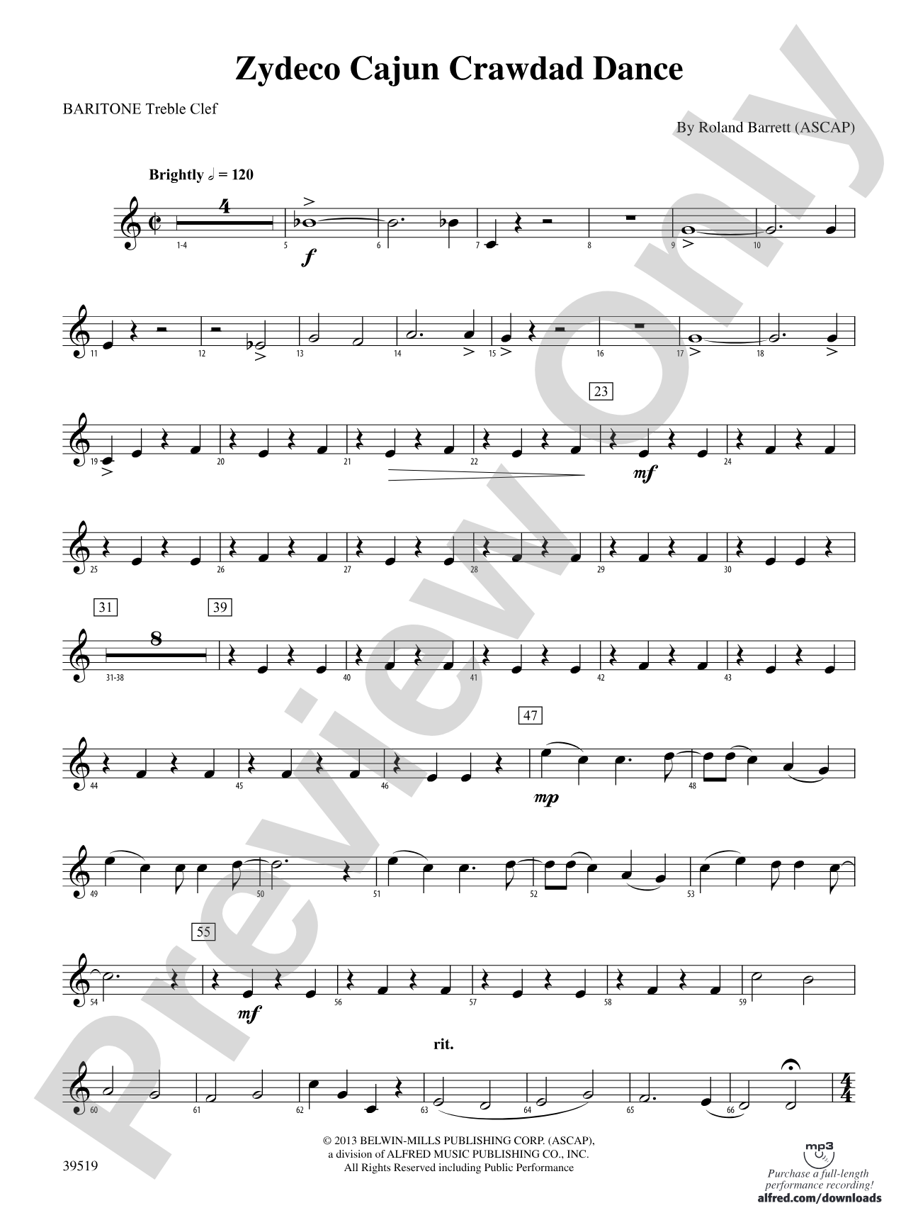 Zydeco Cajun Crawdad Dance: Baritone T.C.