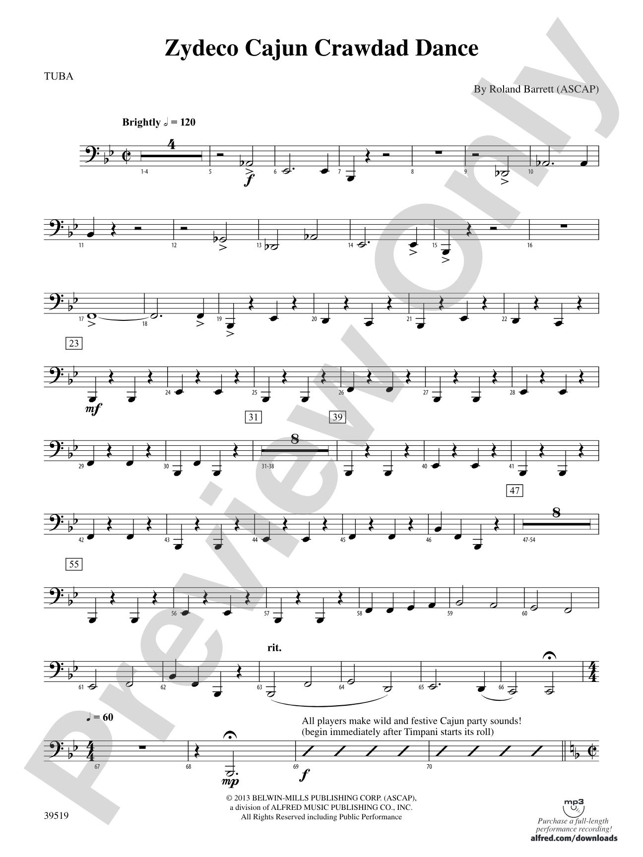 Zydeco Cajun Crawdad Dance: Tuba