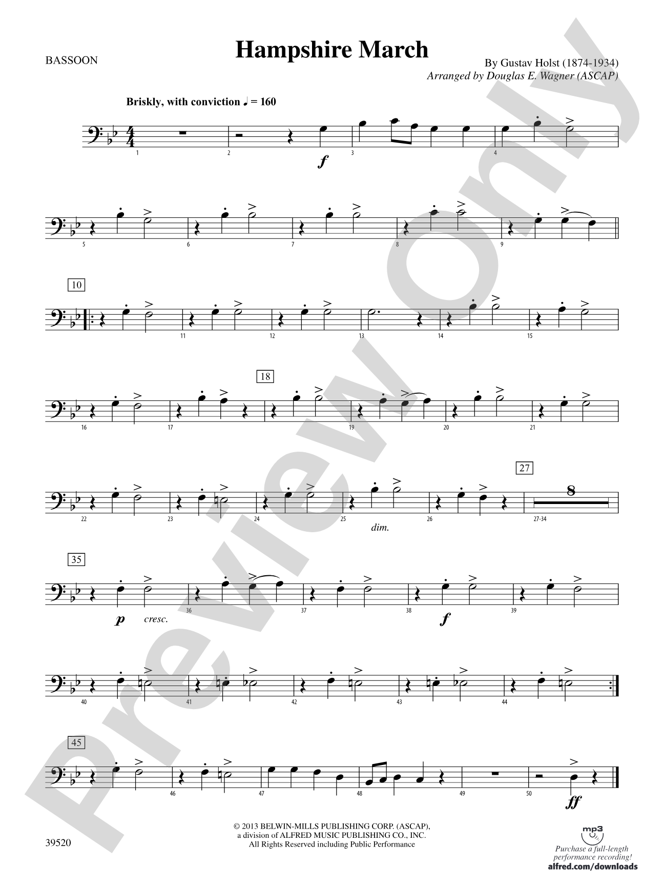 Hampshire March: Bassoon