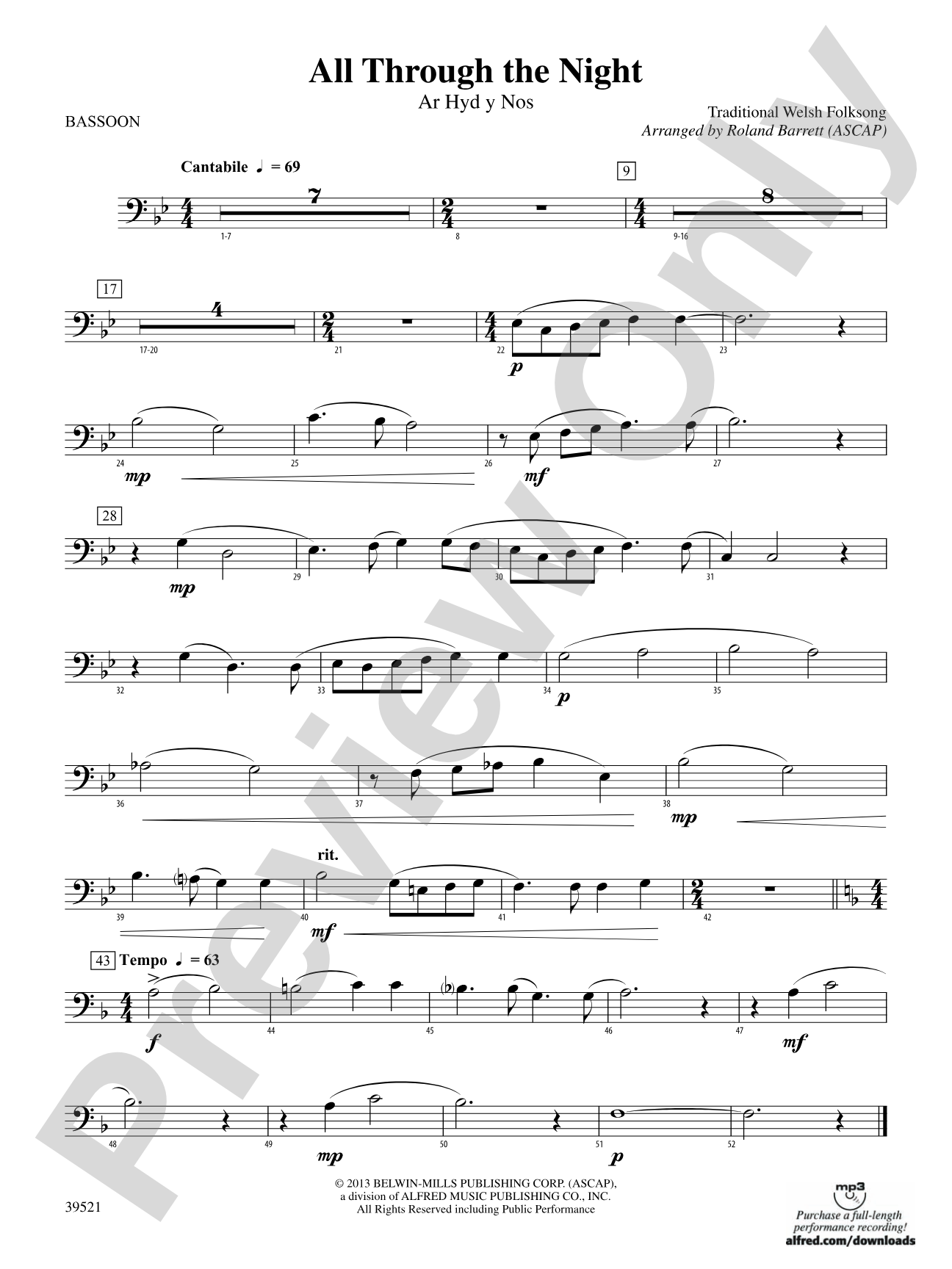All Through the Night: Bassoon