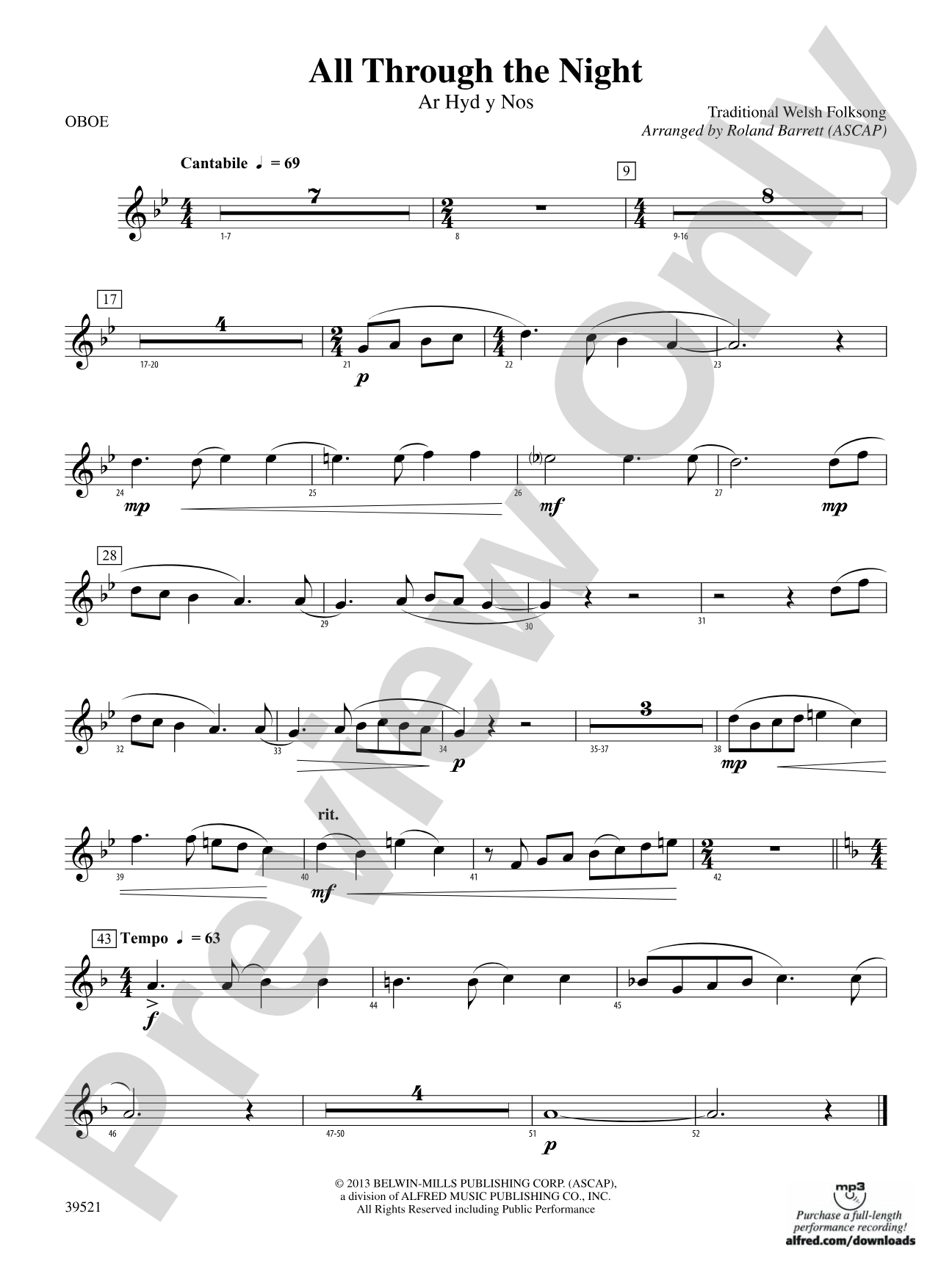 All Through the Night: Oboe
