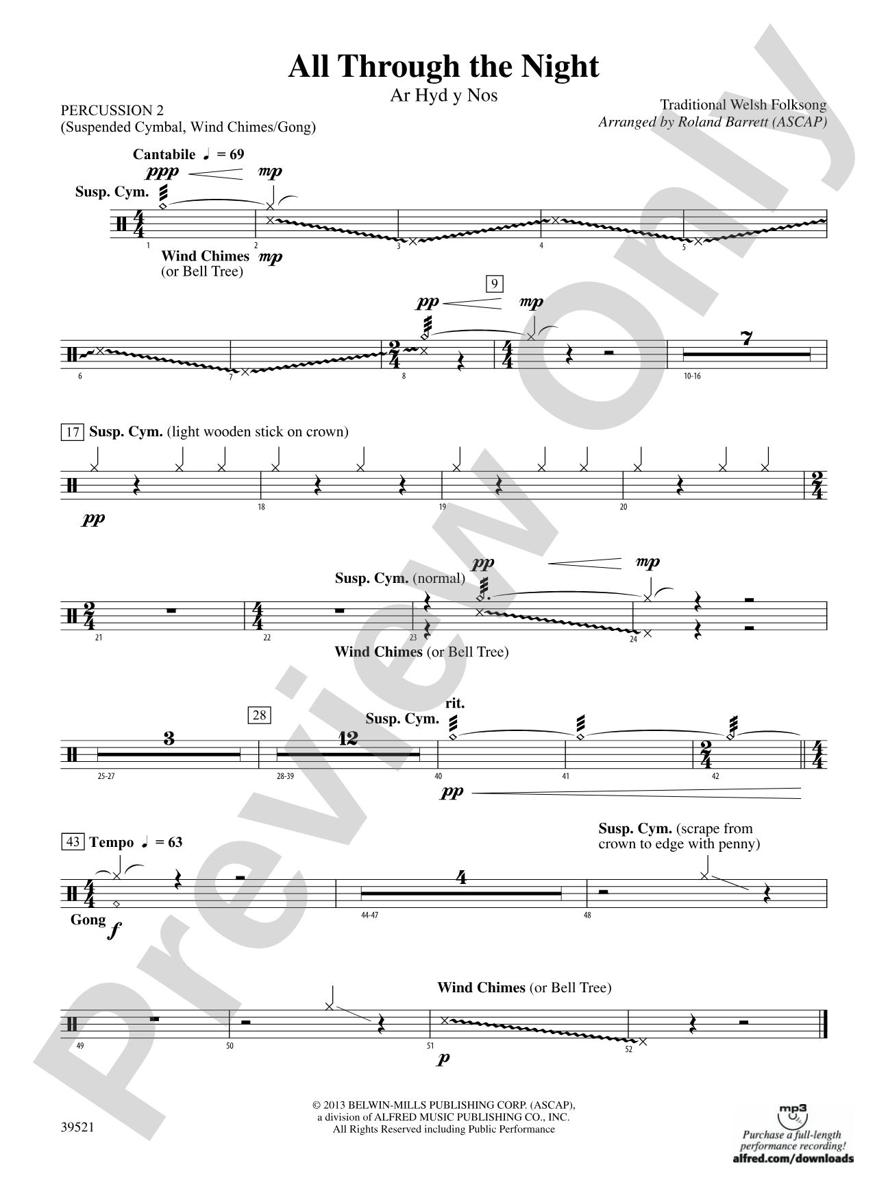 All Through the Night: 2nd Percussion