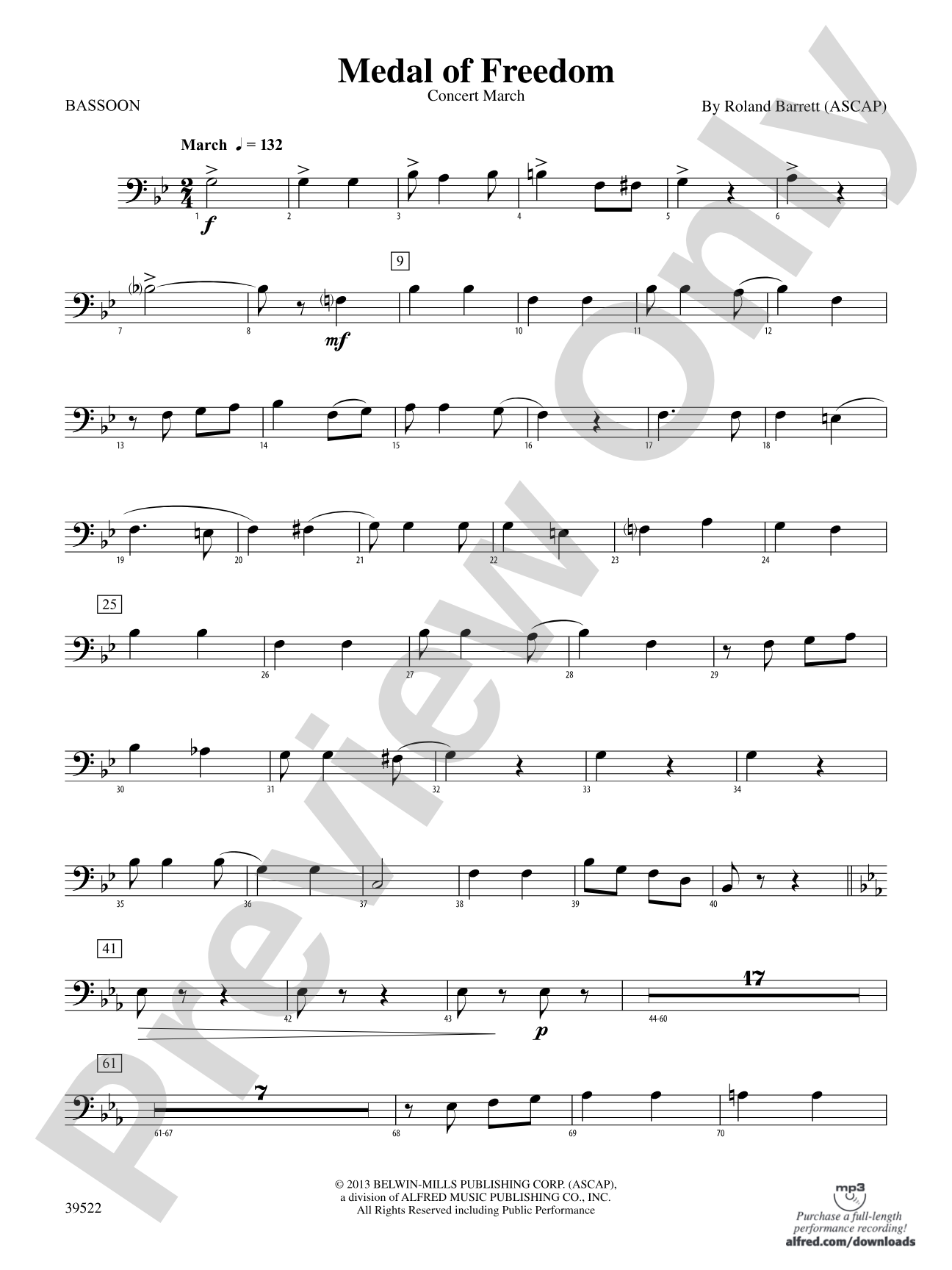 Medal of Freedom: Bassoon
