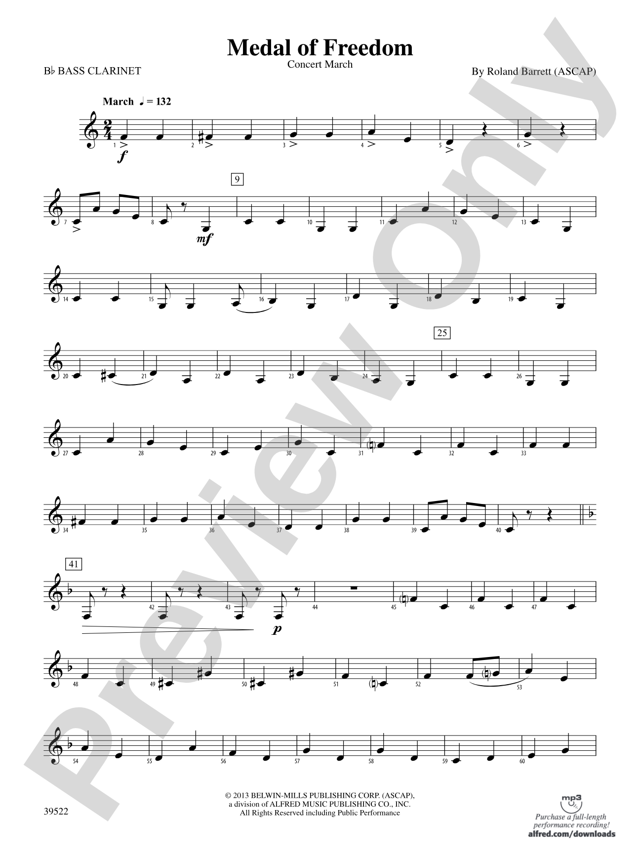Medal of Freedom: B-flat Bass Clarinet