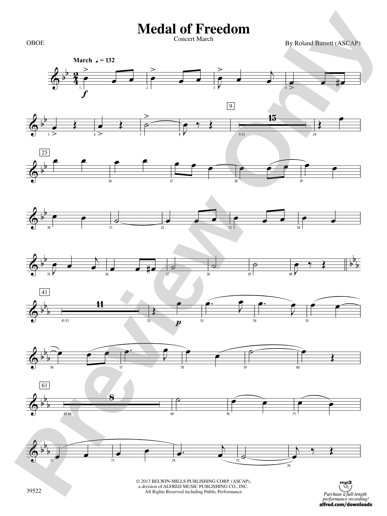 Medal of Freedom: Oboe