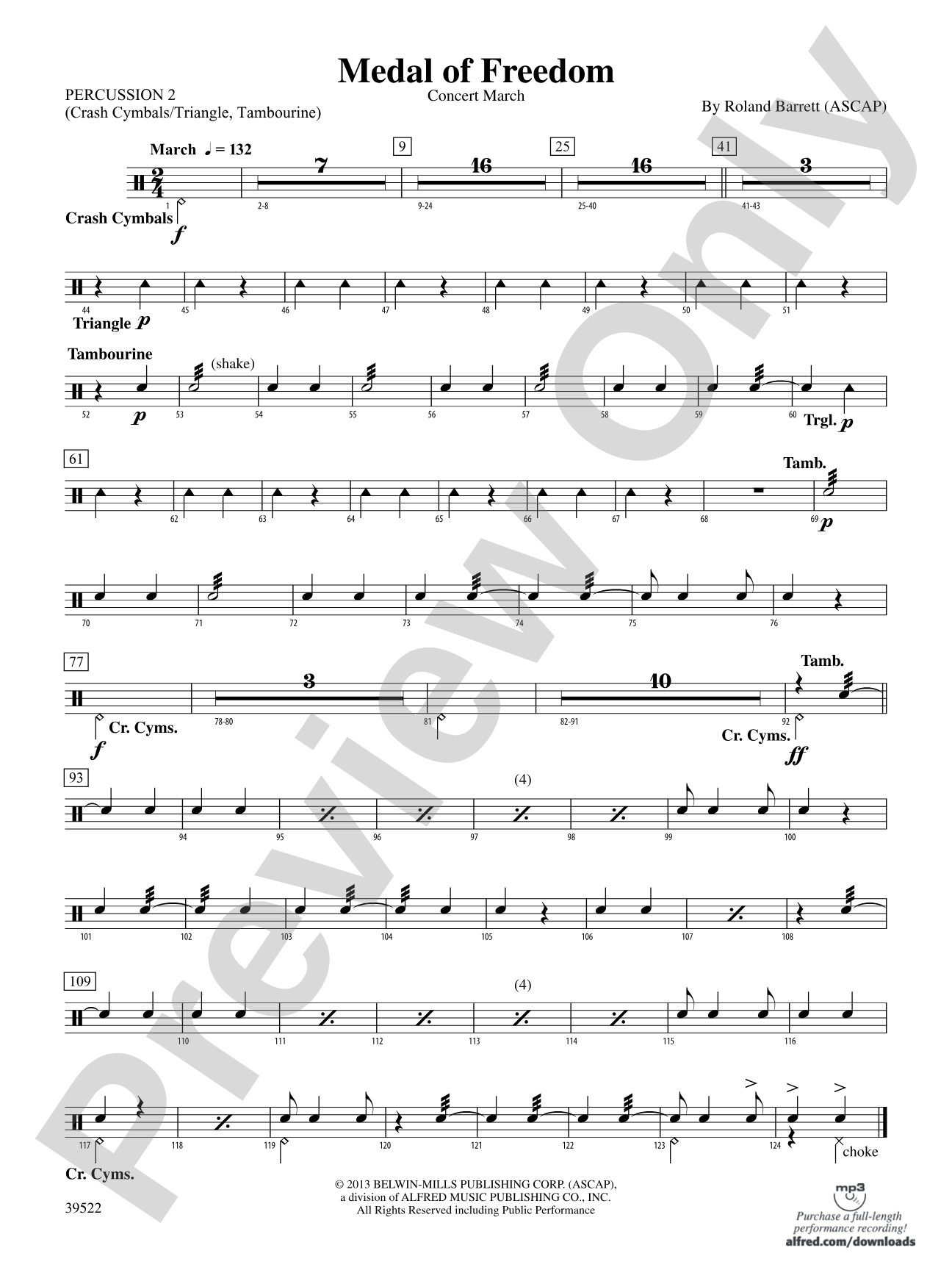 Medal of Freedom: 2nd Percussion