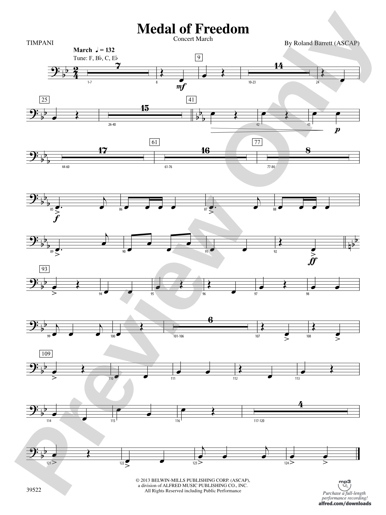 Medal of Freedom: Timpani