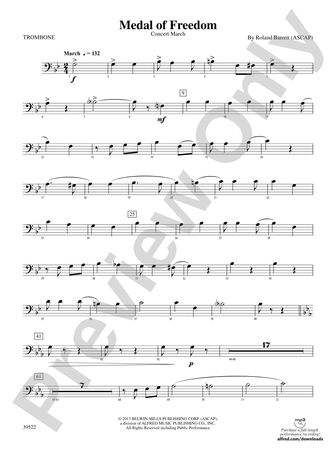 Medal of Freedom: 1st Trombone