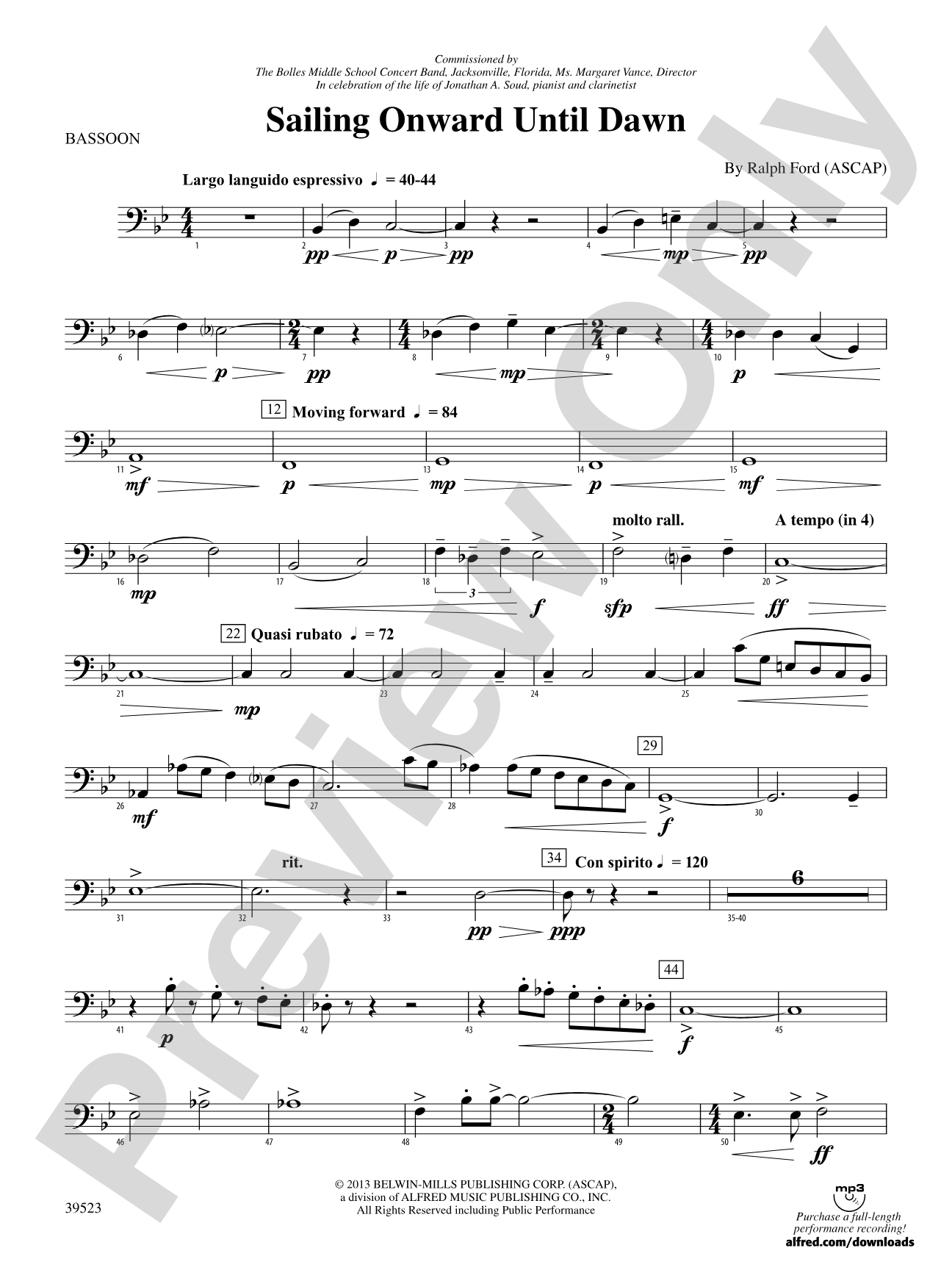 Sailing Onward Until Dawn: Bassoon