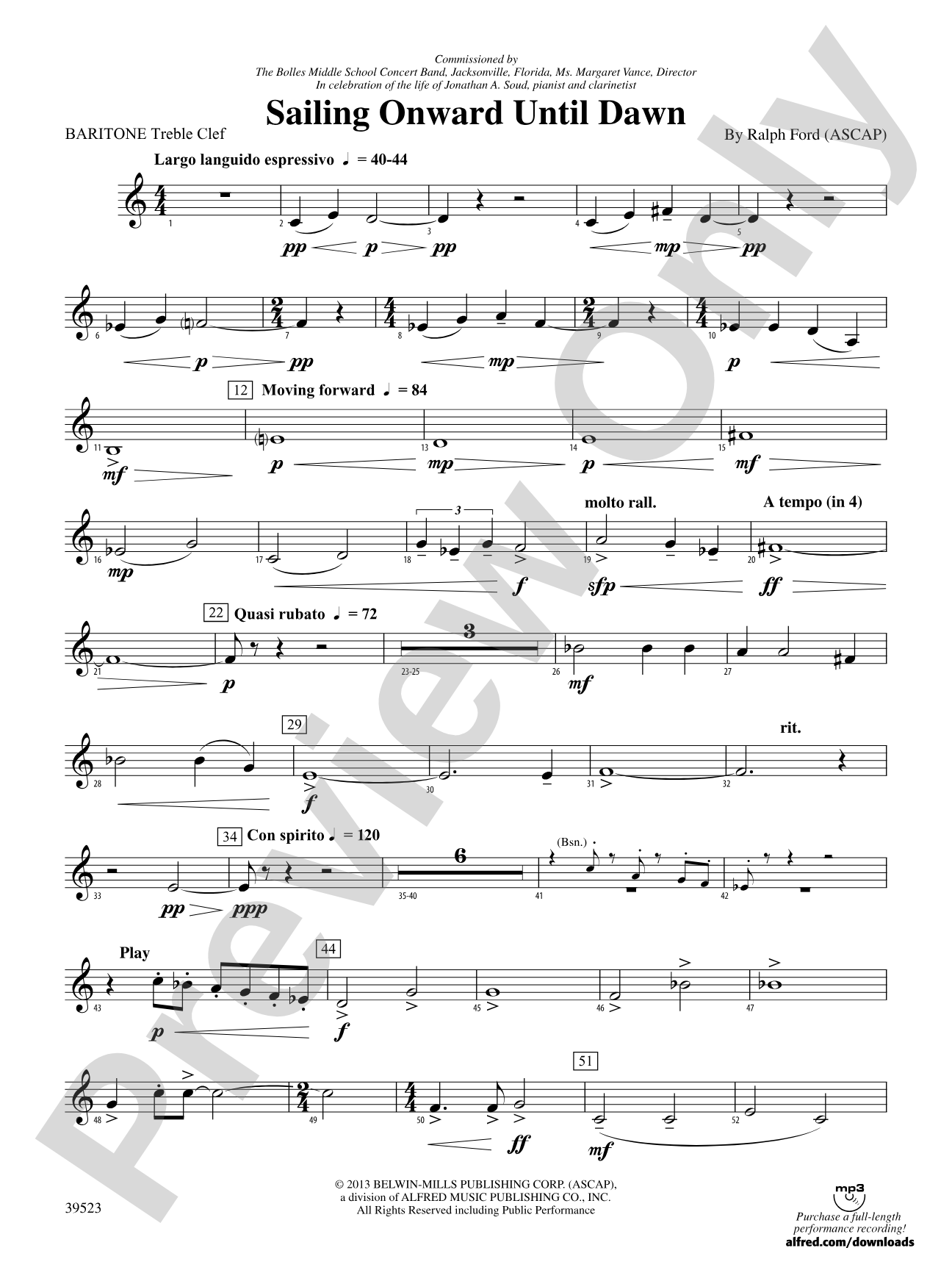 Sailing Onward Until Dawn: Baritone T.C.