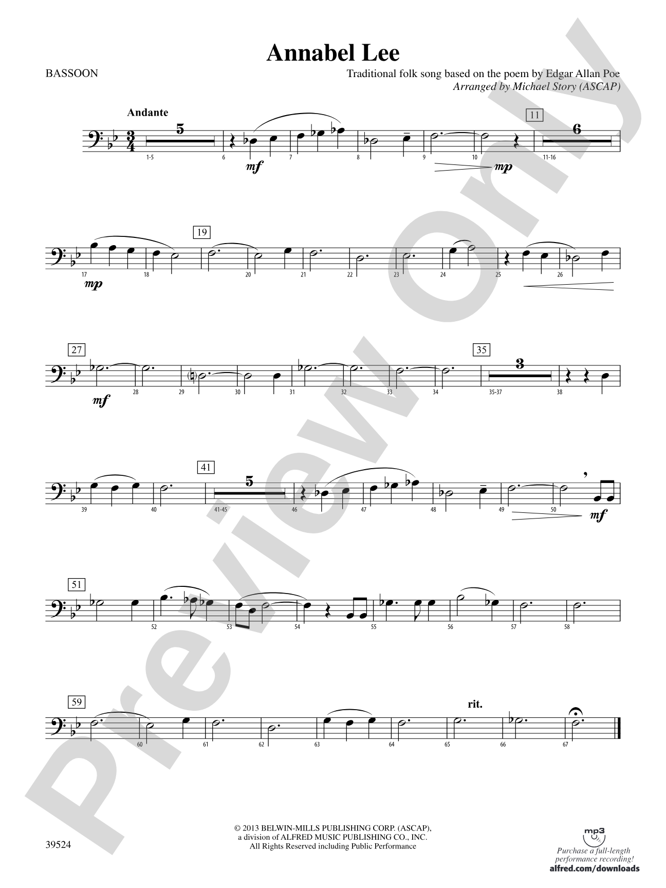 Annabel Lee: Bassoon