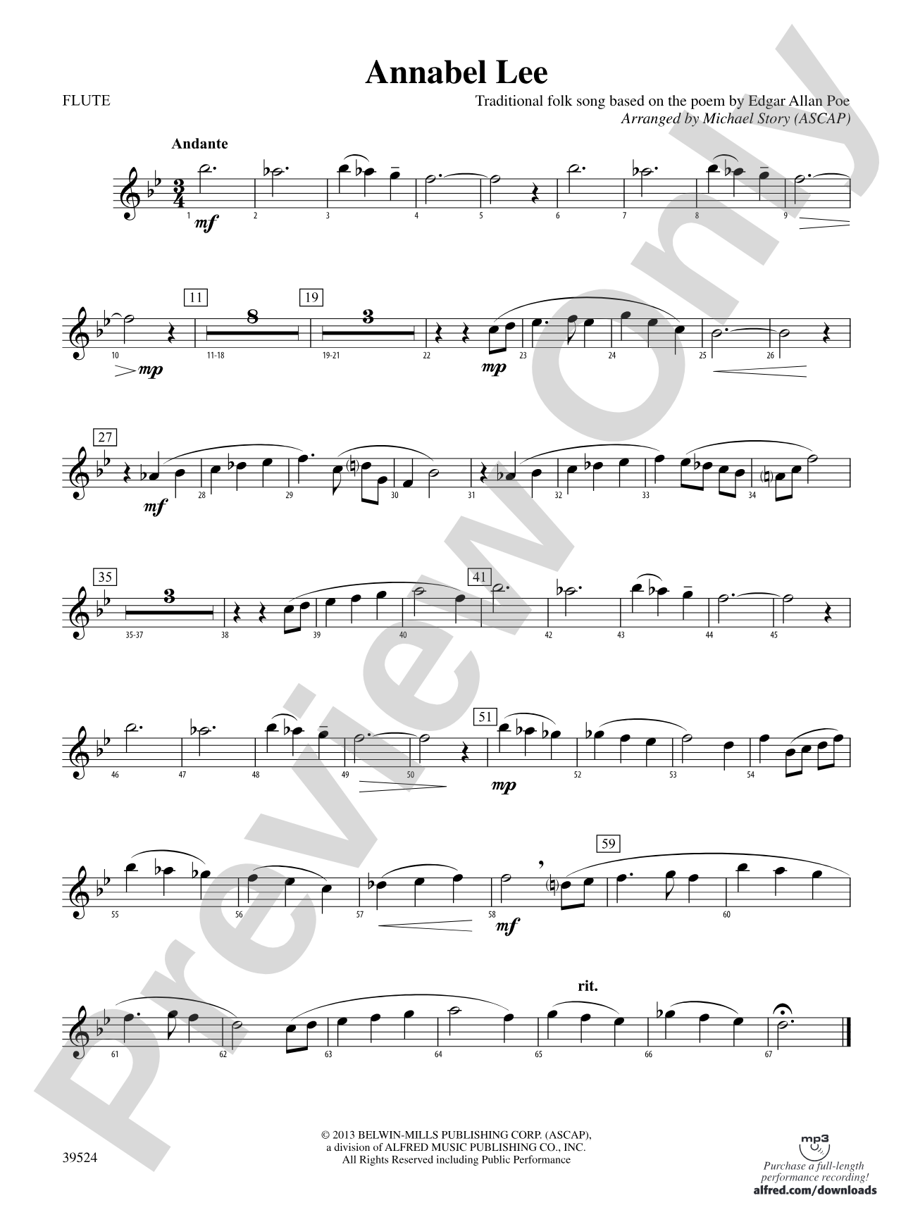 Annabel Lee: Flute