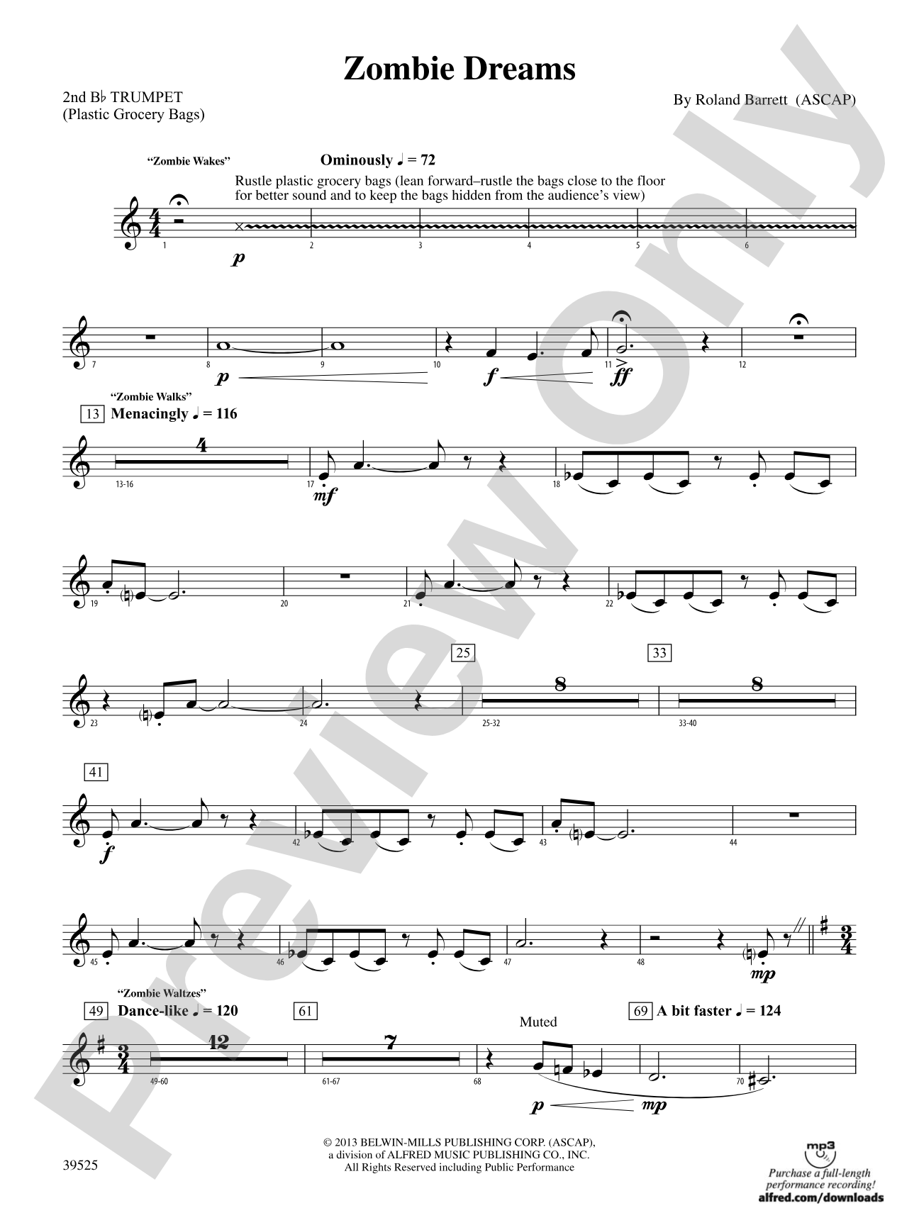 Zombie Dreams: 2nd B-flat Trumpet