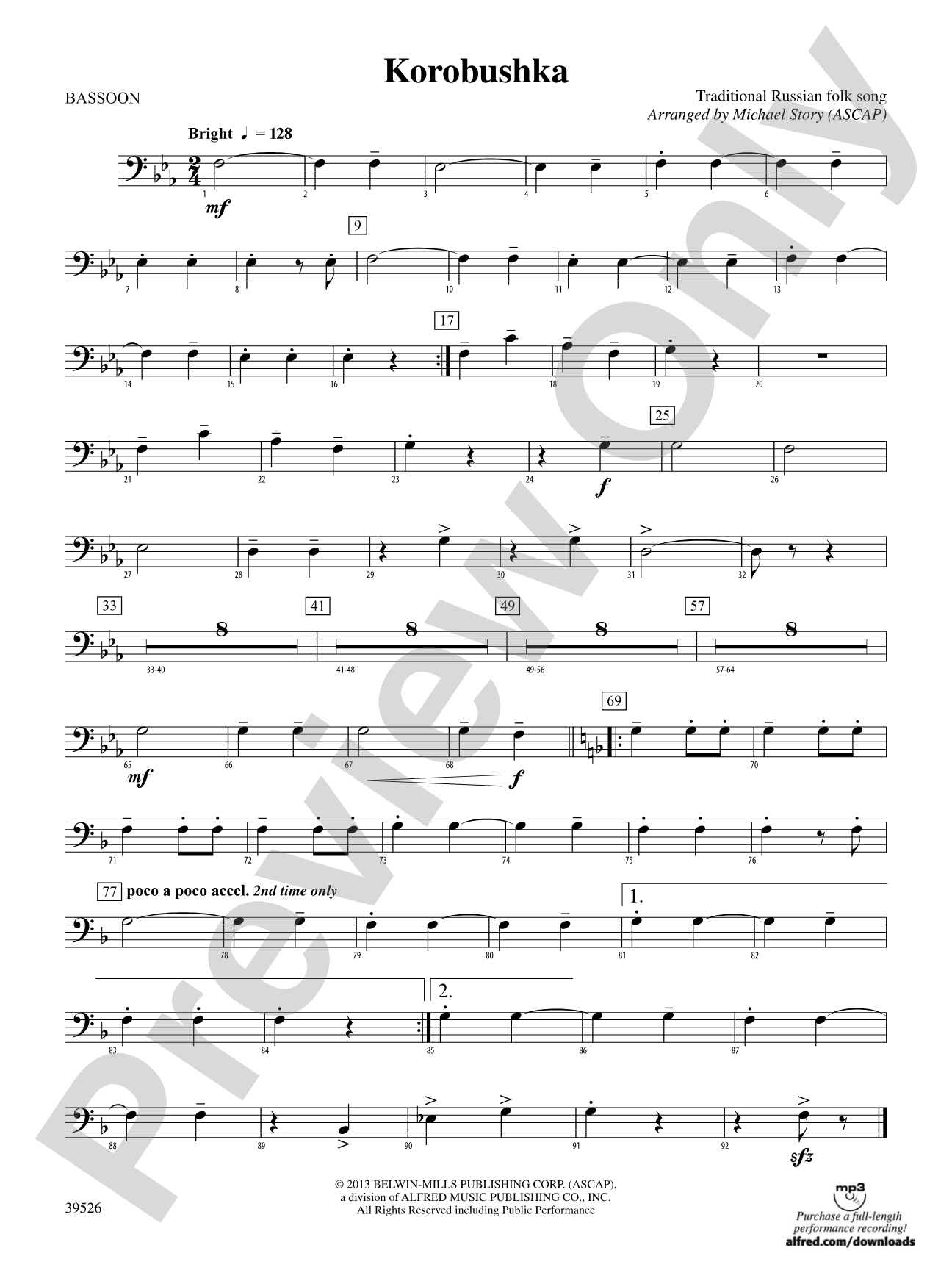 Korobushka: Bassoon