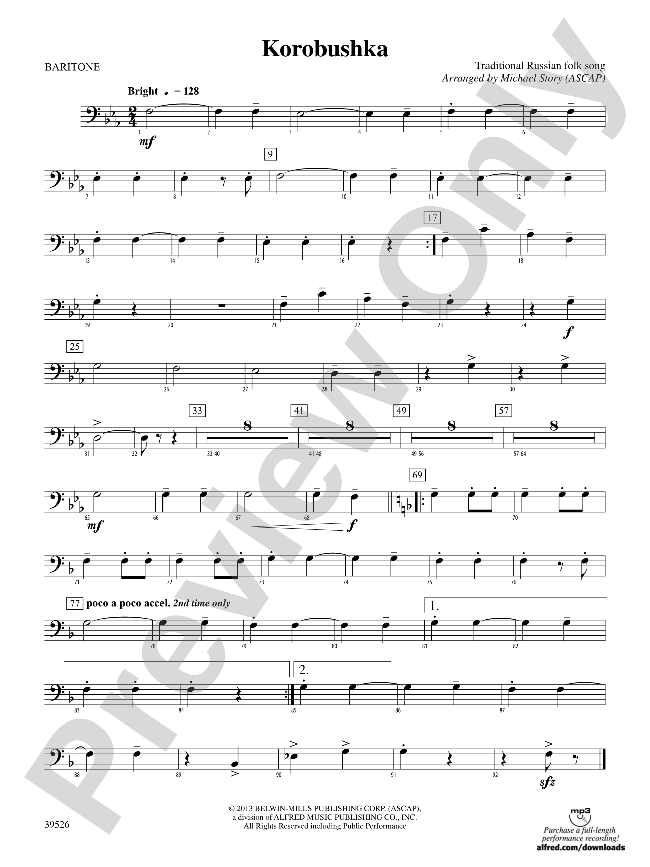 Korobushka: Baritone B.C.